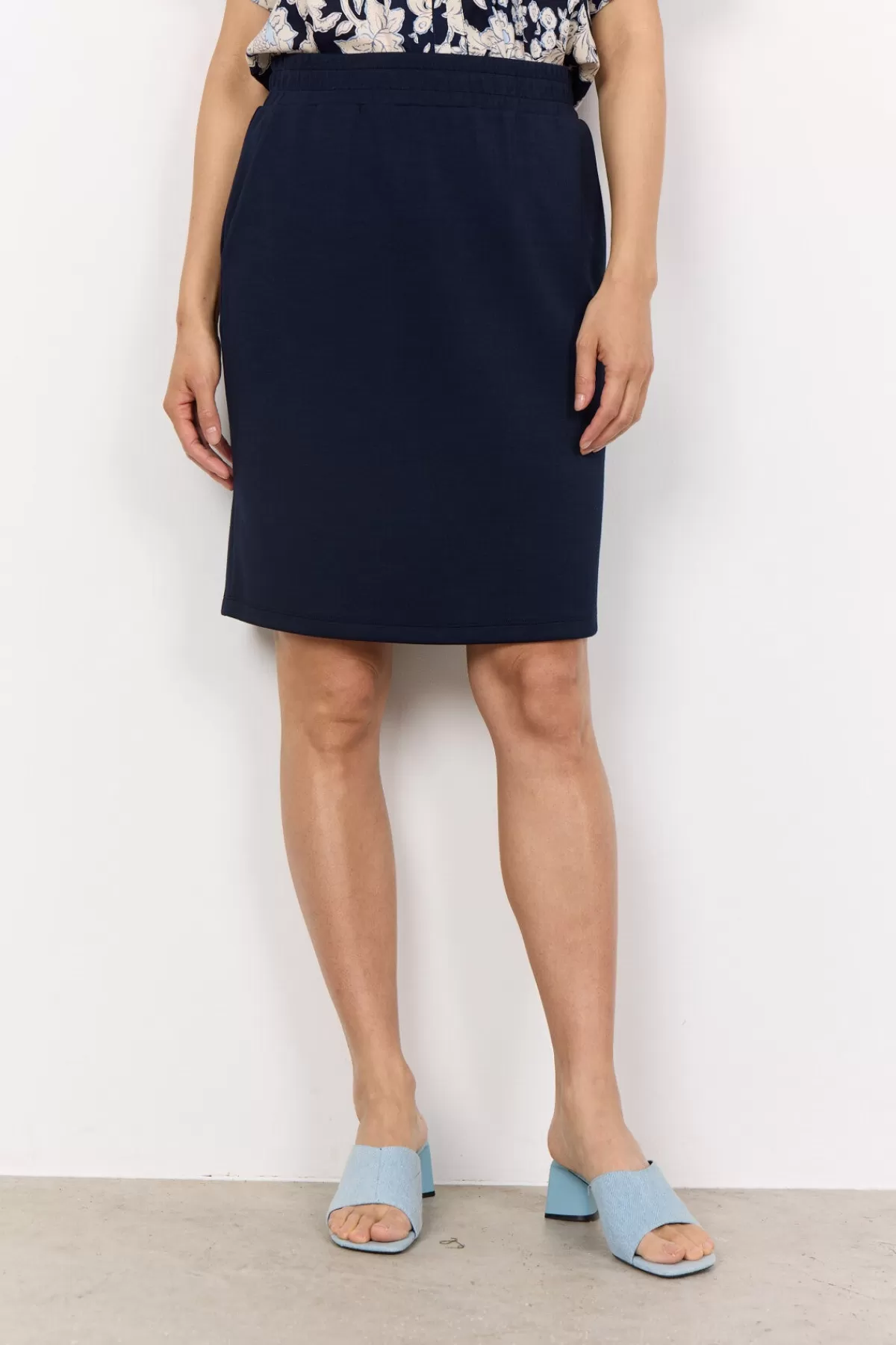 Soyaconcept Comfy | Skirts-SC-BANU 160 Skirt Navy