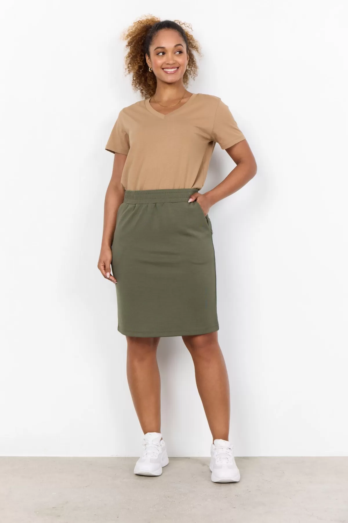 Soyaconcept Comfy | Skirts-SC-BANU 160 Skirt Olive
