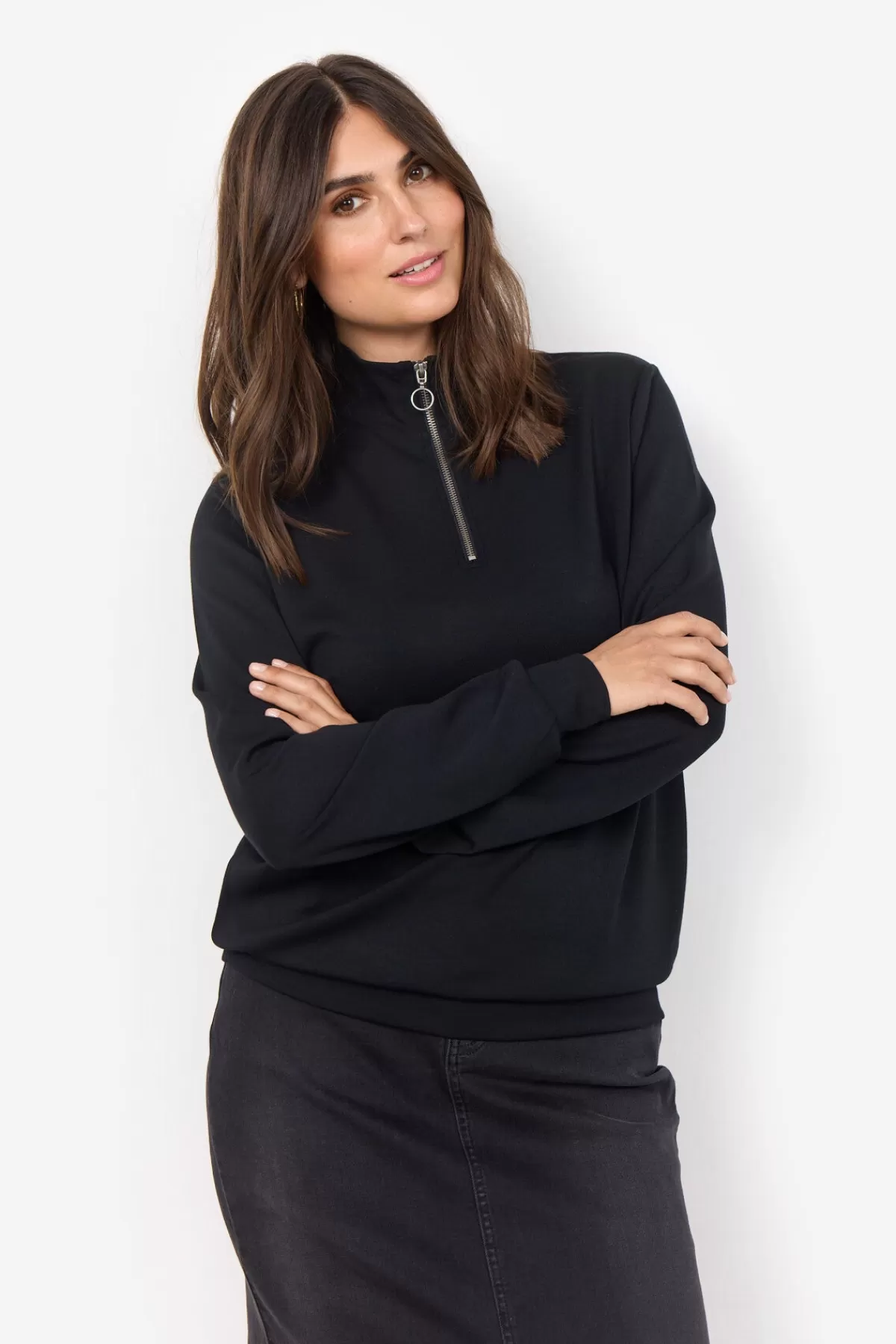 Soyaconcept Blouses And Shirts | Comfy-SC-BANU 187 Sweatshirt Black