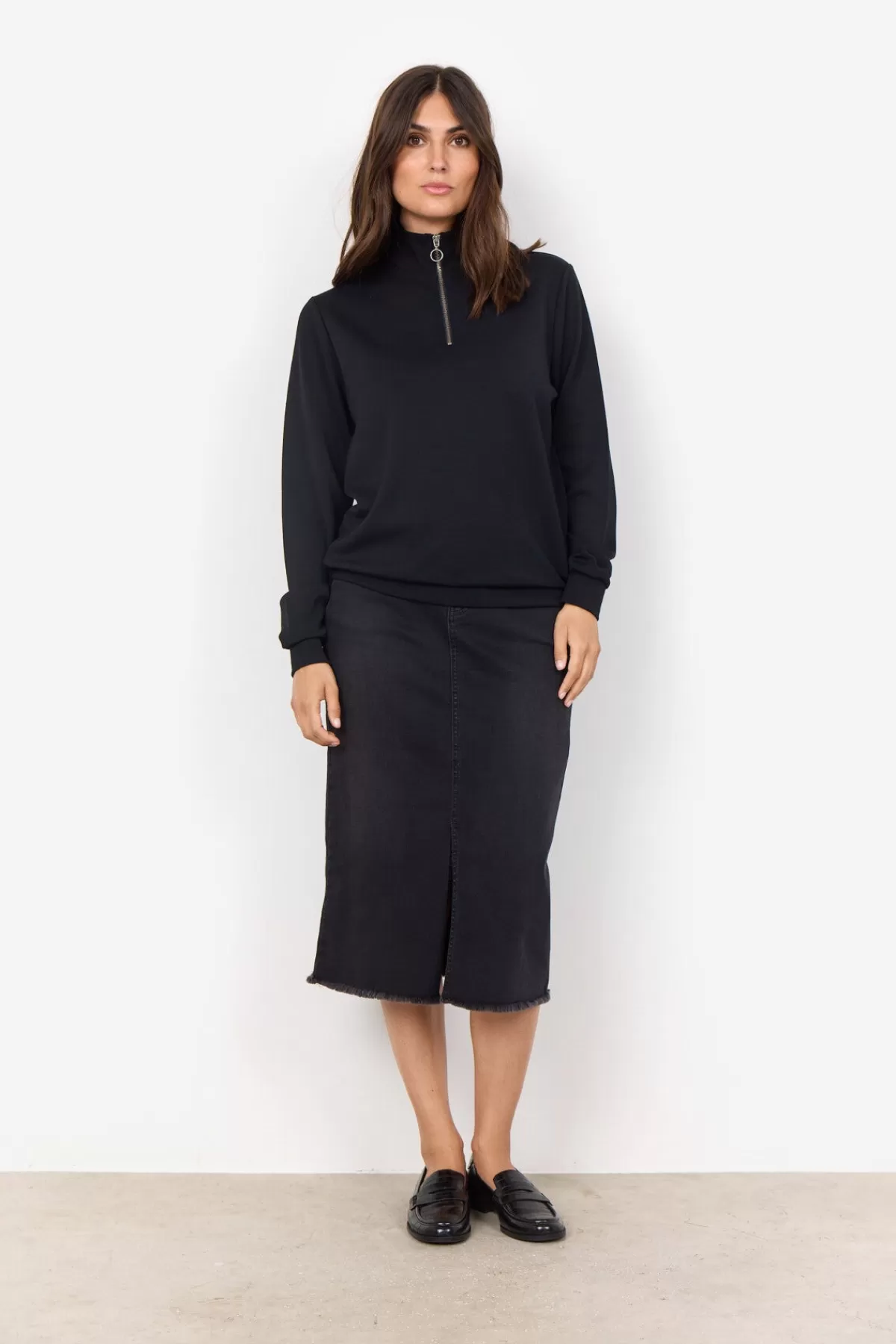 Soyaconcept Blouses And Shirts | Comfy-SC-BANU 187 Sweatshirt Black