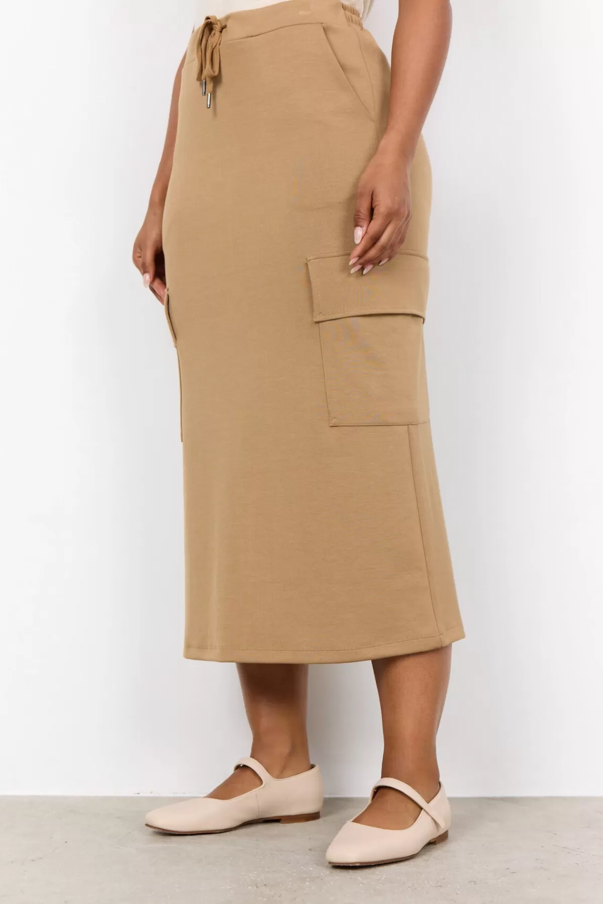 Soyaconcept Comfy | Skirts-SC-BANU 189 Skirt Camel