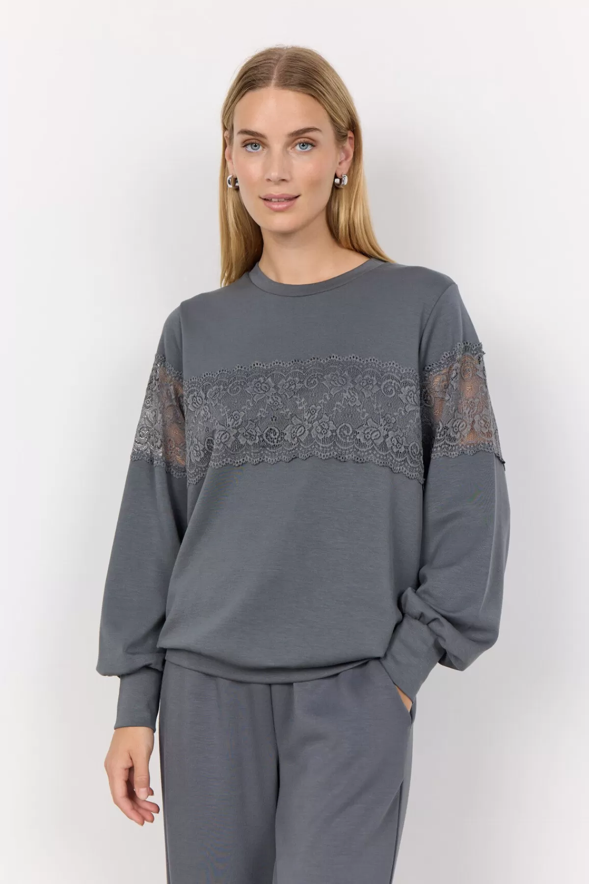 Soyaconcept Blouses And Shirts | Comfy-SC-BANU 201 Sweatshirt Dark grey
