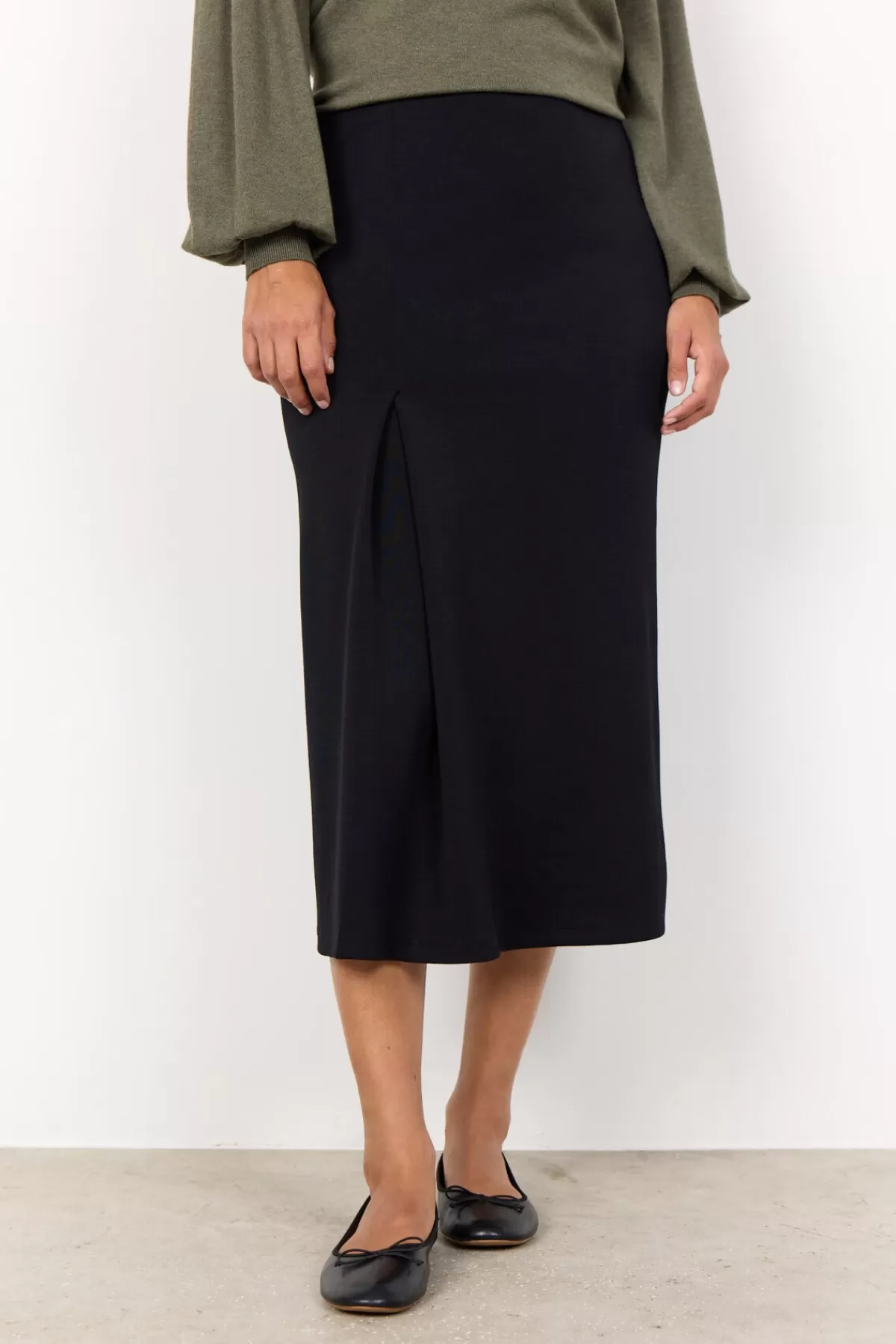 Soyaconcept Comfy | Skirts-SC-BANU 204 Skirt Black