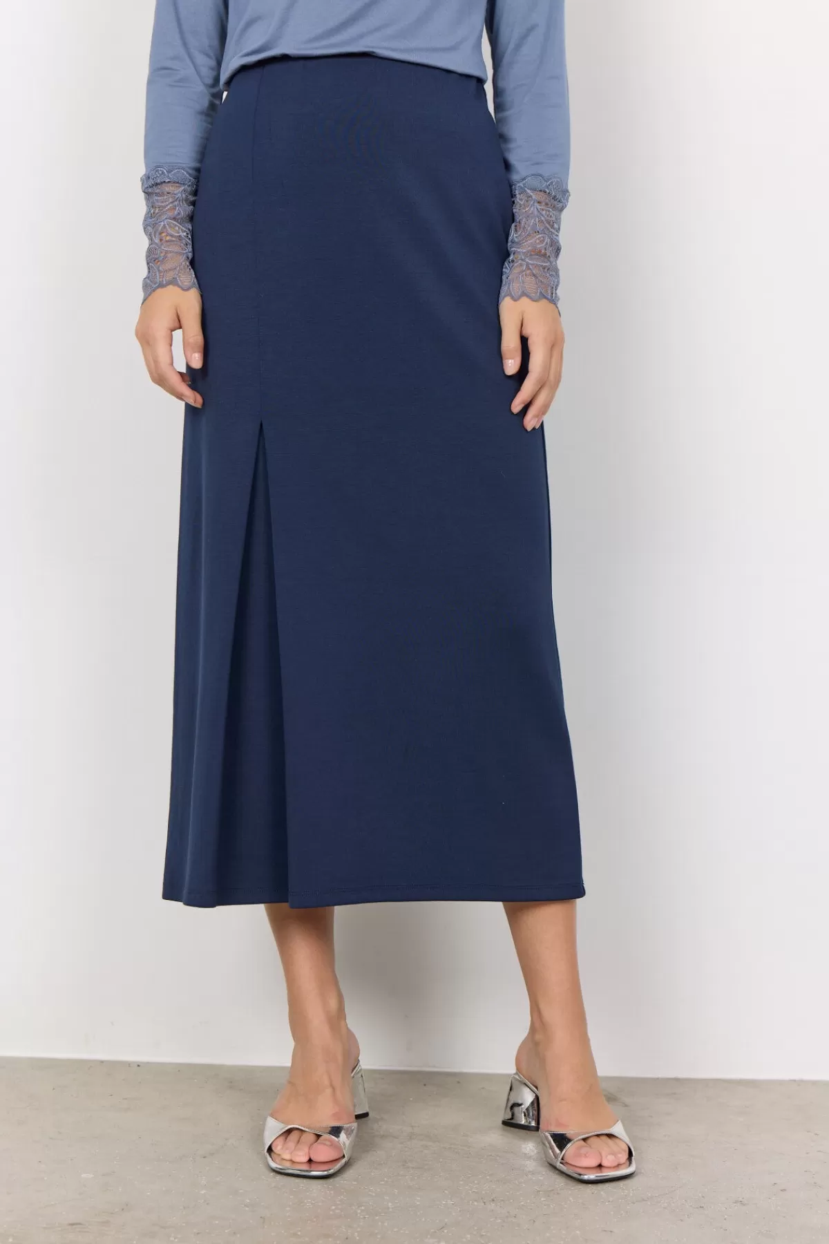 Soyaconcept Comfy | Skirts-SC-BANU 204 Skirt Dark blue