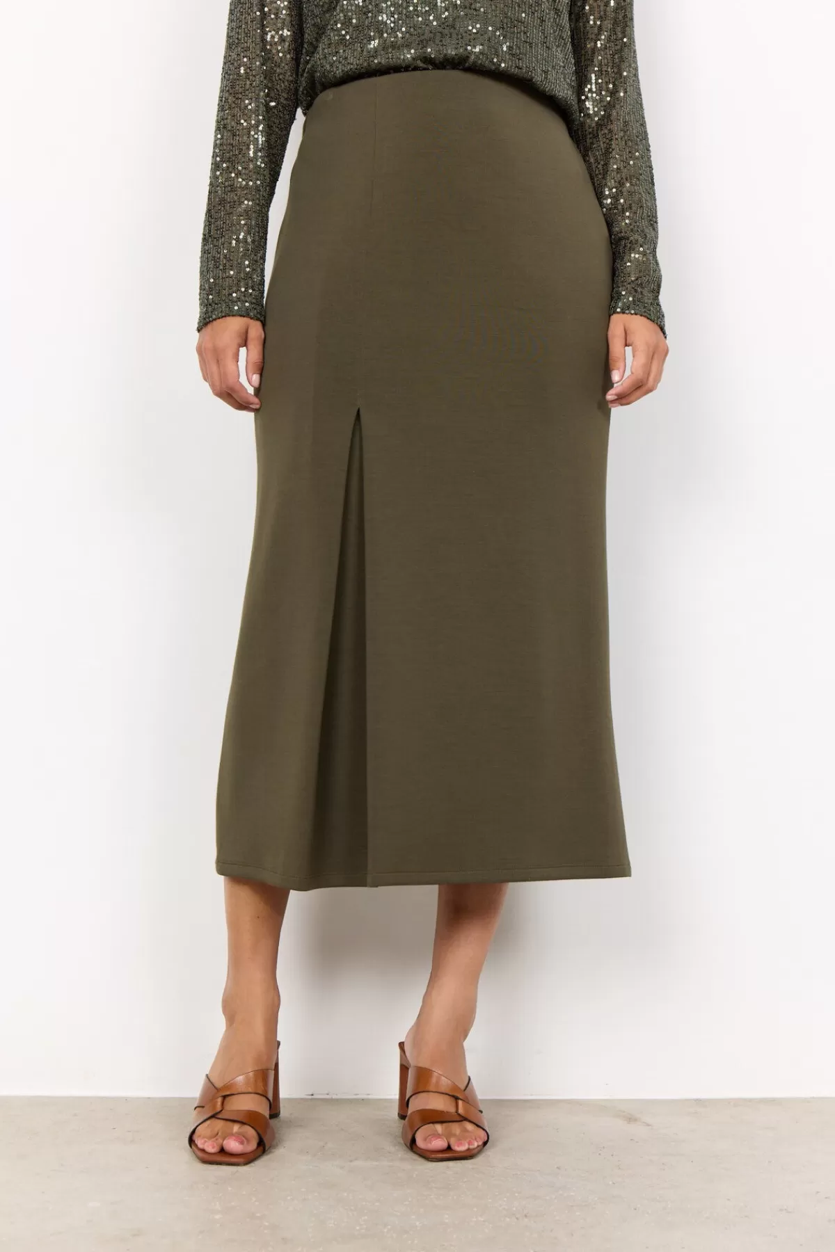 Soyaconcept Comfy | Skirts-SC-BANU 204 Skirt Dark green