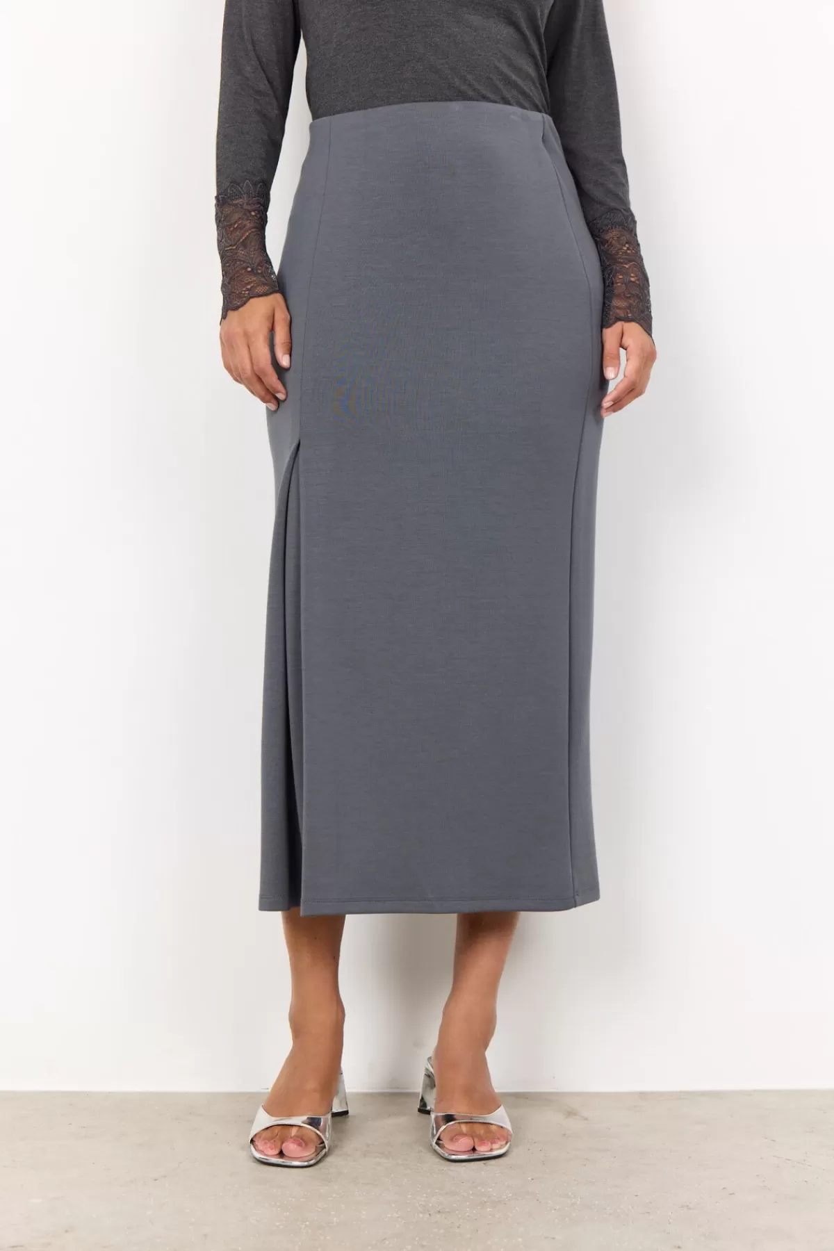 Soyaconcept Comfy | Skirts-SC-BANU 204 Skirt Dark grey