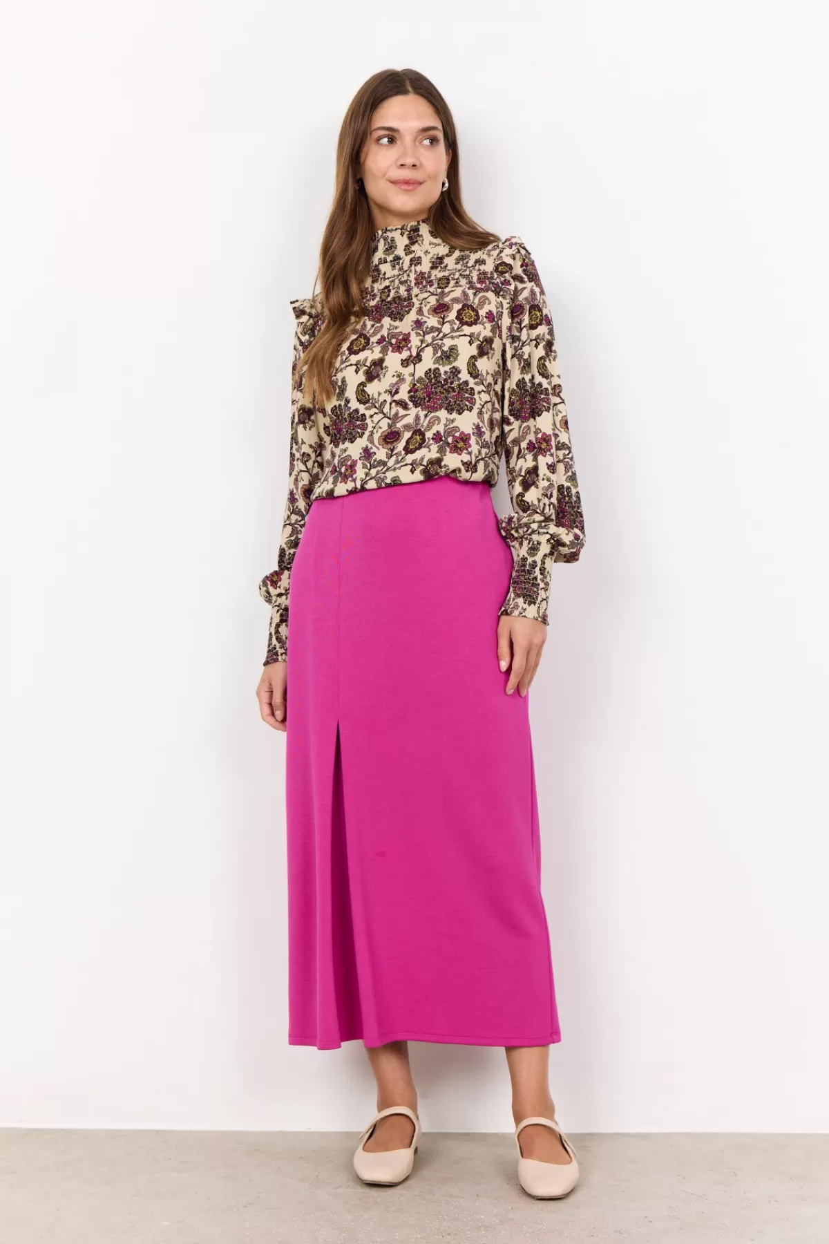 Soyaconcept Comfy | Skirts-SC-BANU 204 Skirt Pink
