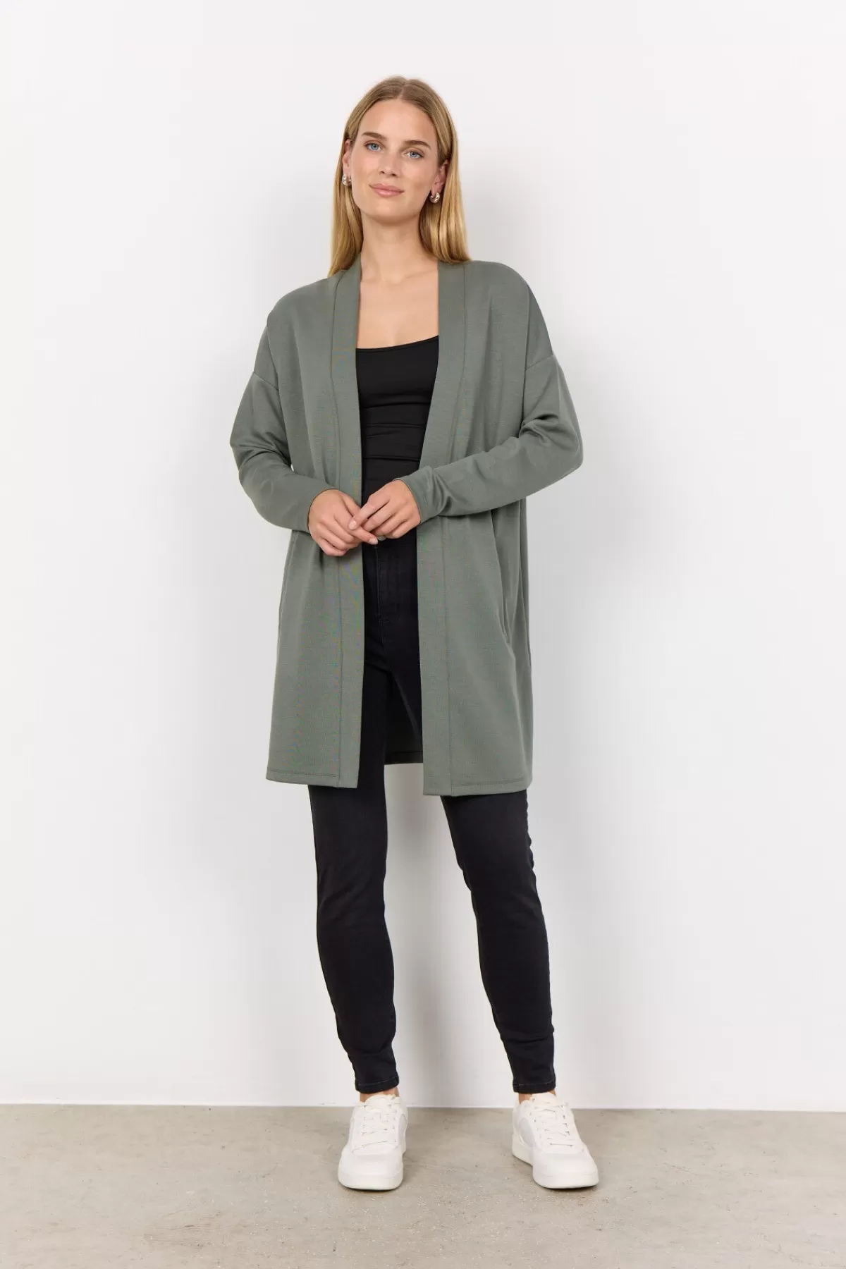 Soyaconcept Comfy | Cardigans-SC-BANU 221 Cardigan Dusty green