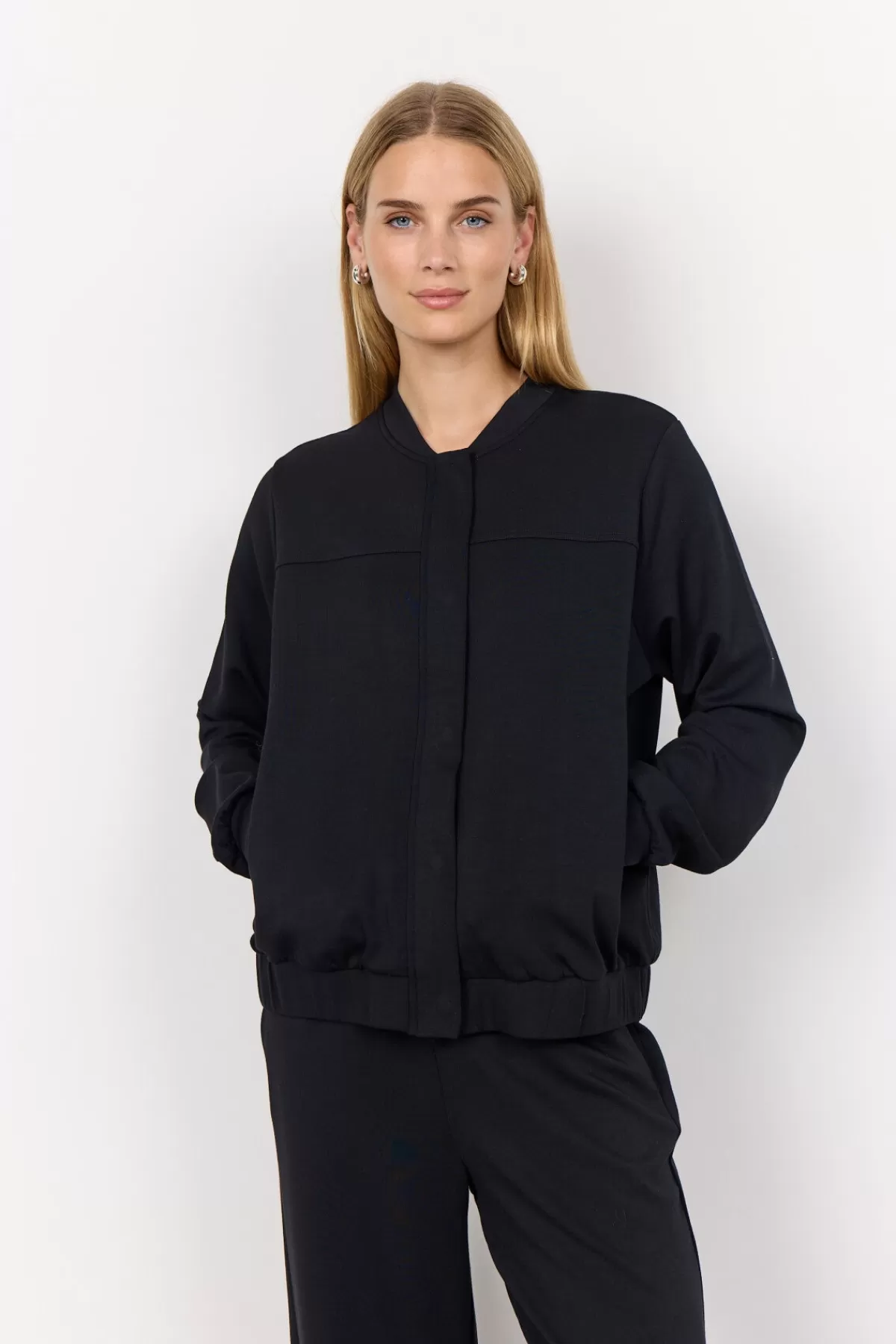 Soyaconcept Comfy | Cardigans-SC-BANU 225 Sweatshirt Black