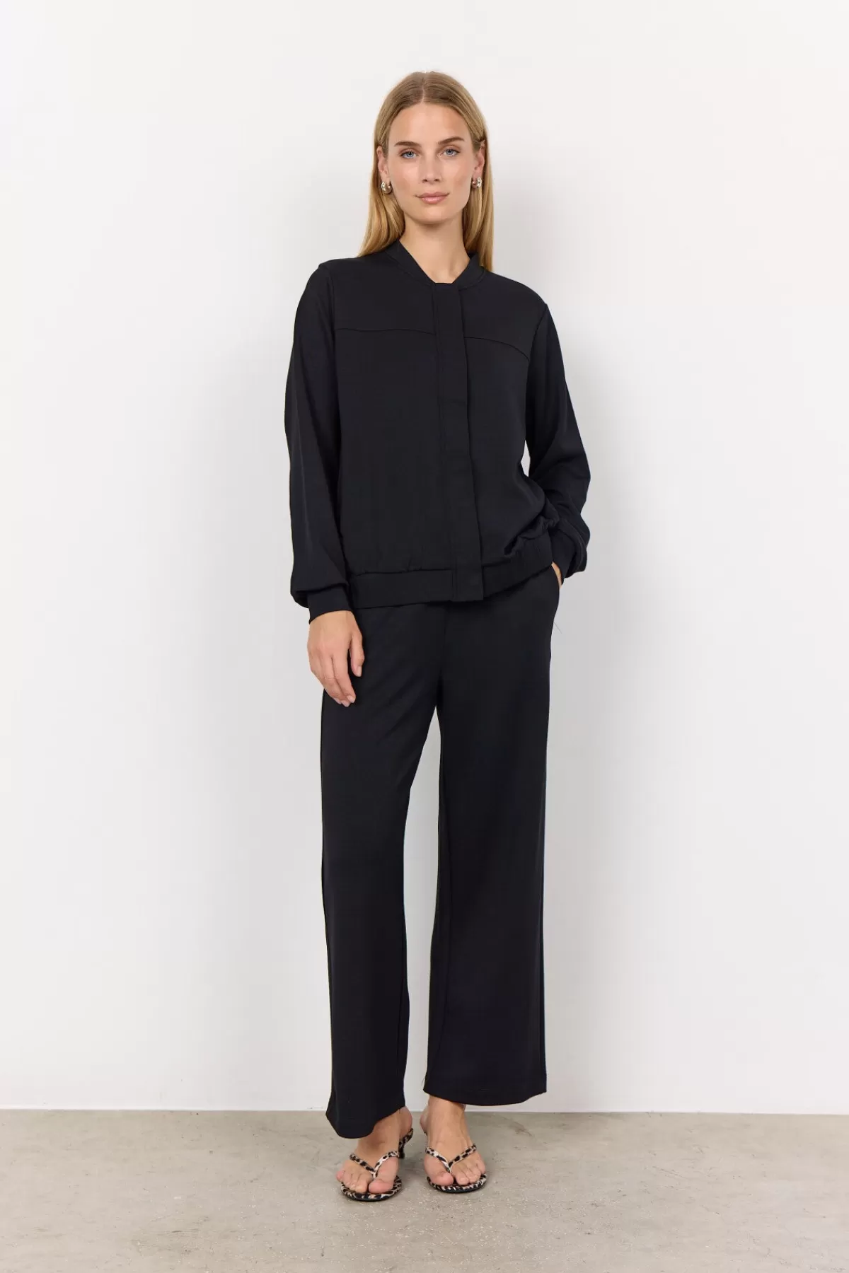 Soyaconcept Comfy | Cardigans-SC-BANU 225 Sweatshirt Black
