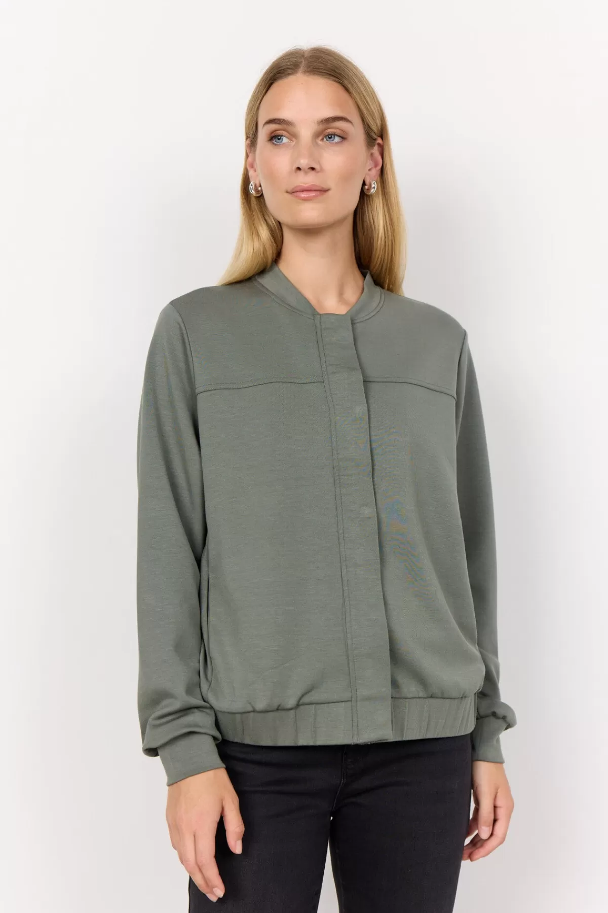 Soyaconcept Comfy | Cardigans-SC-BANU 225 Sweatshirt Dusty green