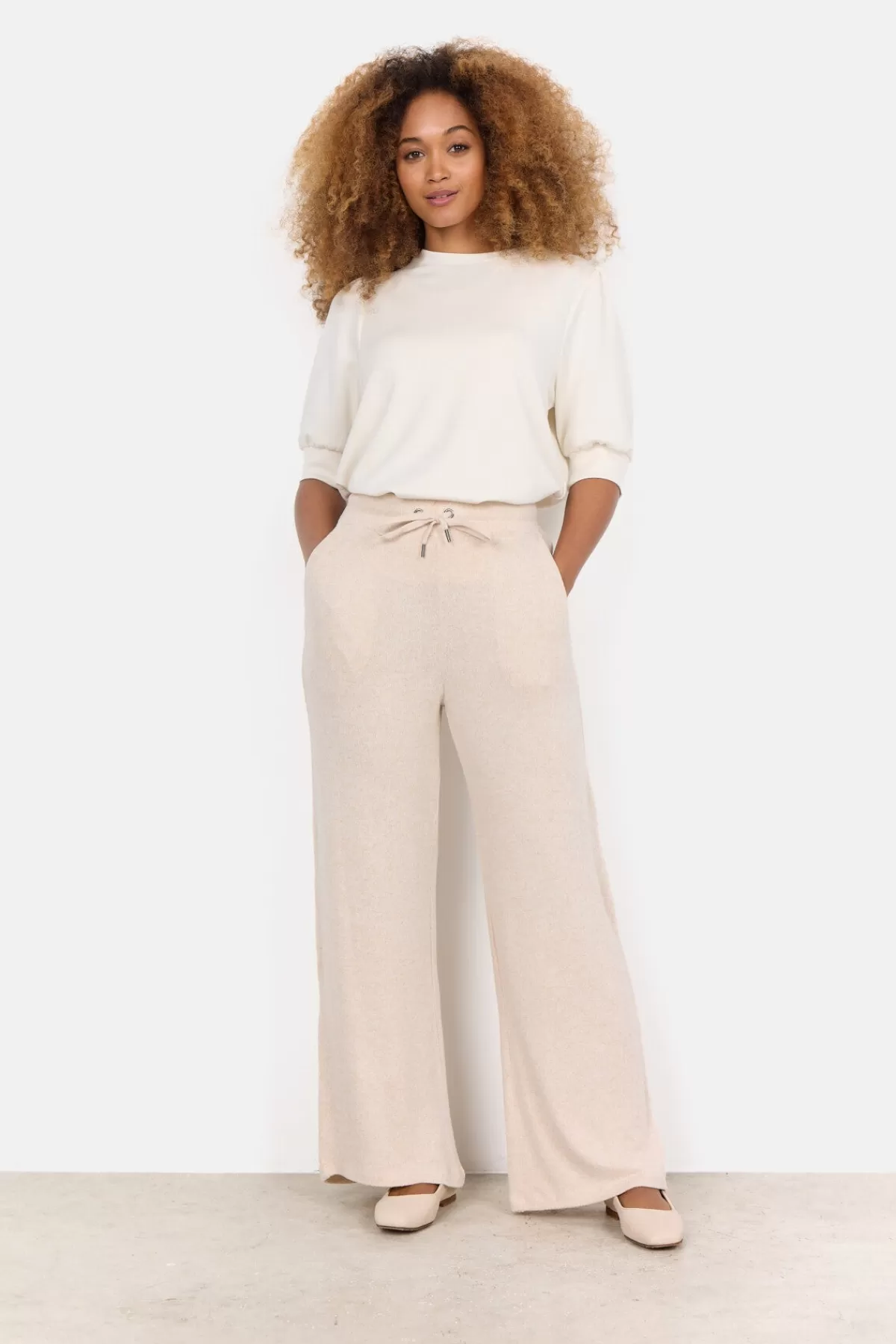 Soyaconcept Comfy | Pants-SC-BIARA 74 Pants Cream