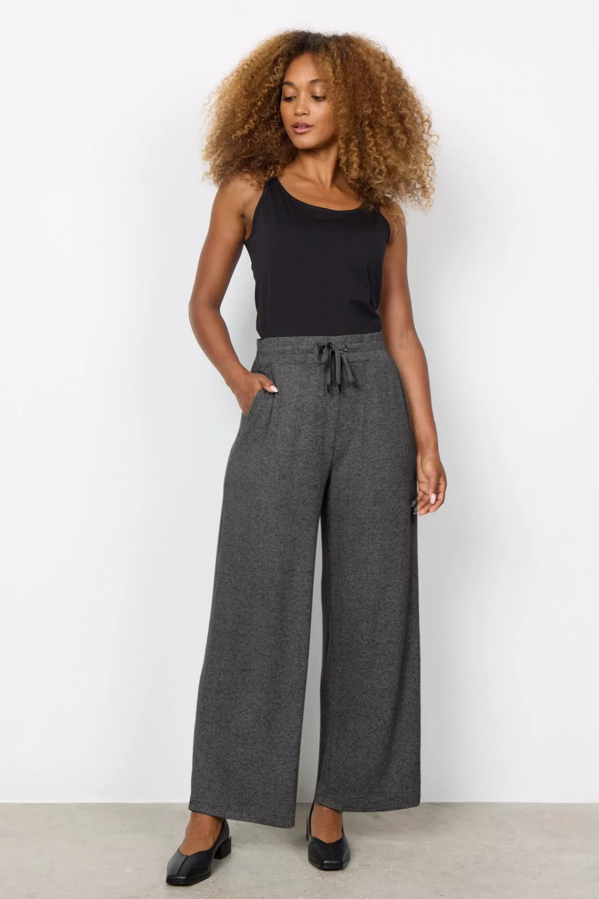 Soyaconcept Comfy | Pants-SC-BIARA 74 Pants Dark grey