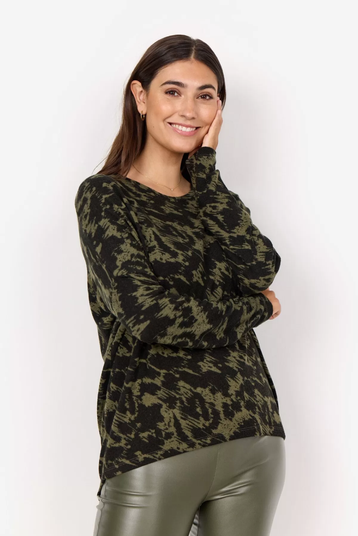 Soyaconcept Blouses And Shirts | Comfy-SC-BIARA AOP 121 Blouse Olive