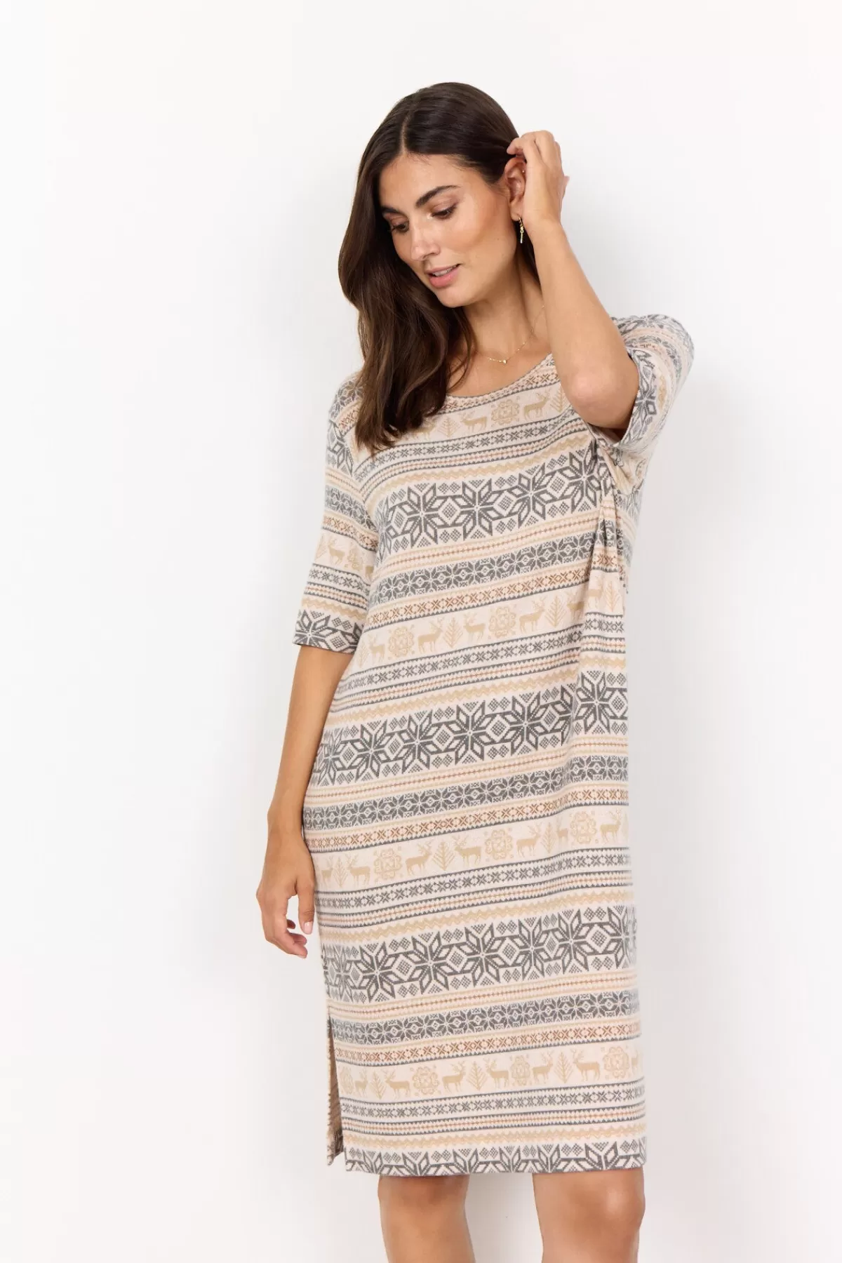 Soyaconcept Dresses | Comfy-SC-BIARA AOP 137 Dress Cream