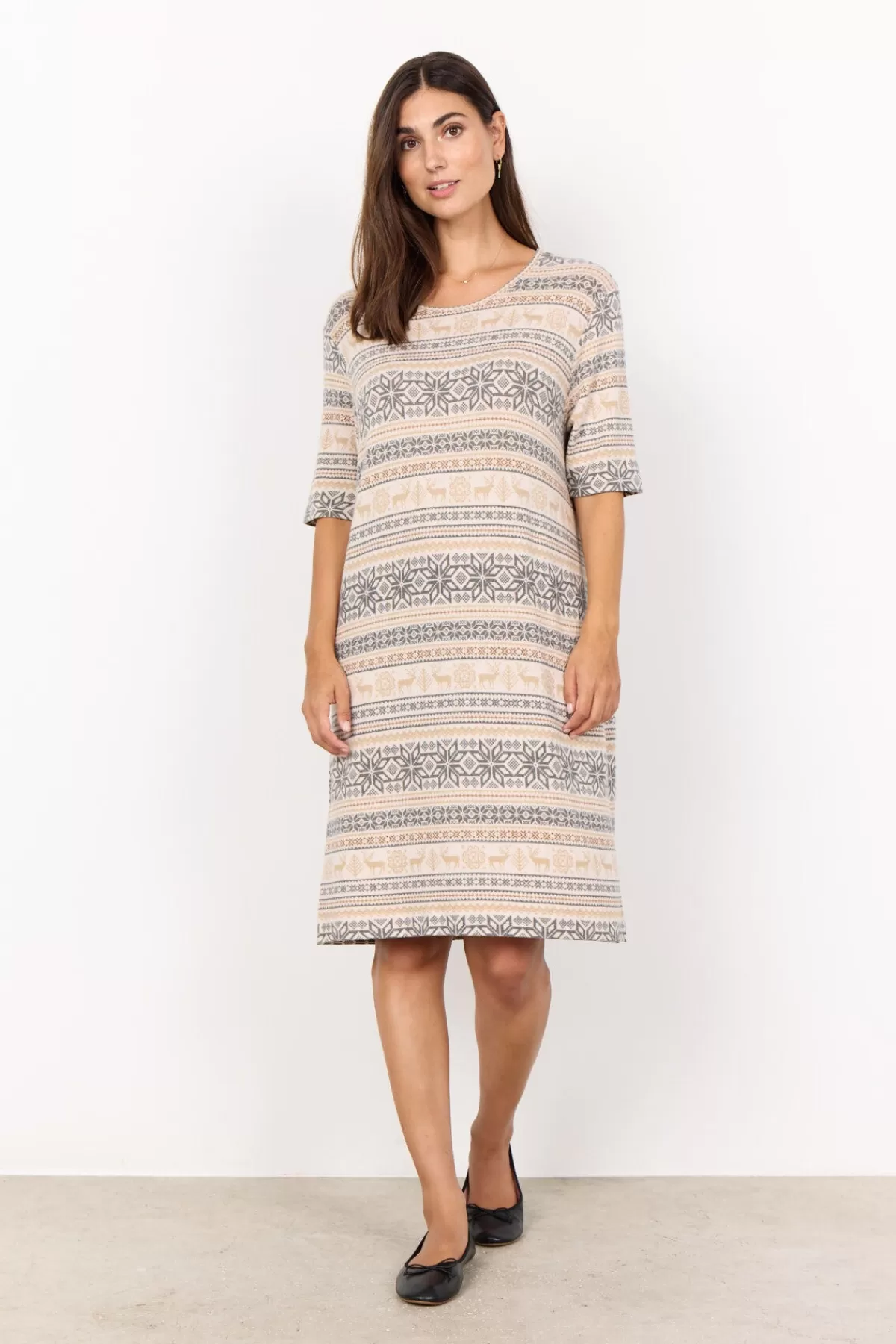 Soyaconcept Dresses | Comfy-SC-BIARA AOP 137 Dress Cream