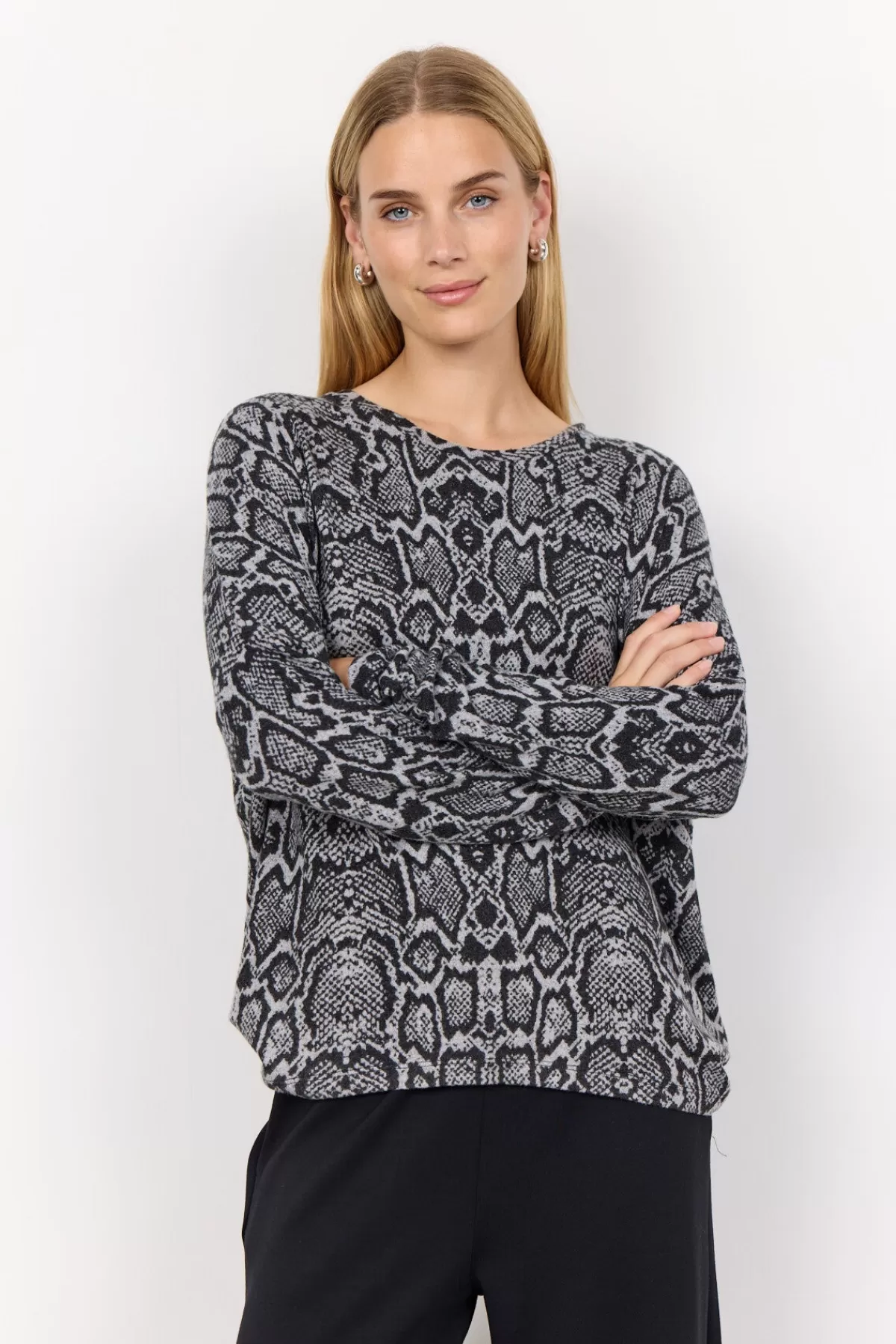 Soyaconcept Blouses And Shirts | Comfy-SC-BIARA AOP 138 Blouse Light grey