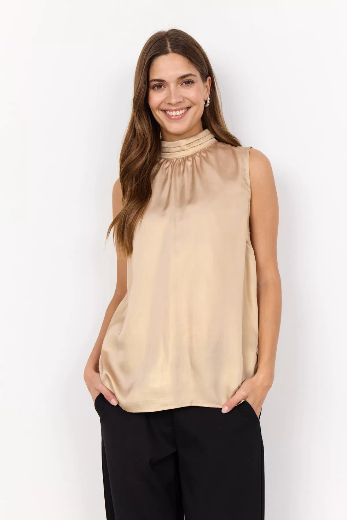 Soyaconcept T-Shirts And Tops-SC-CANDIE 1 Top Gold