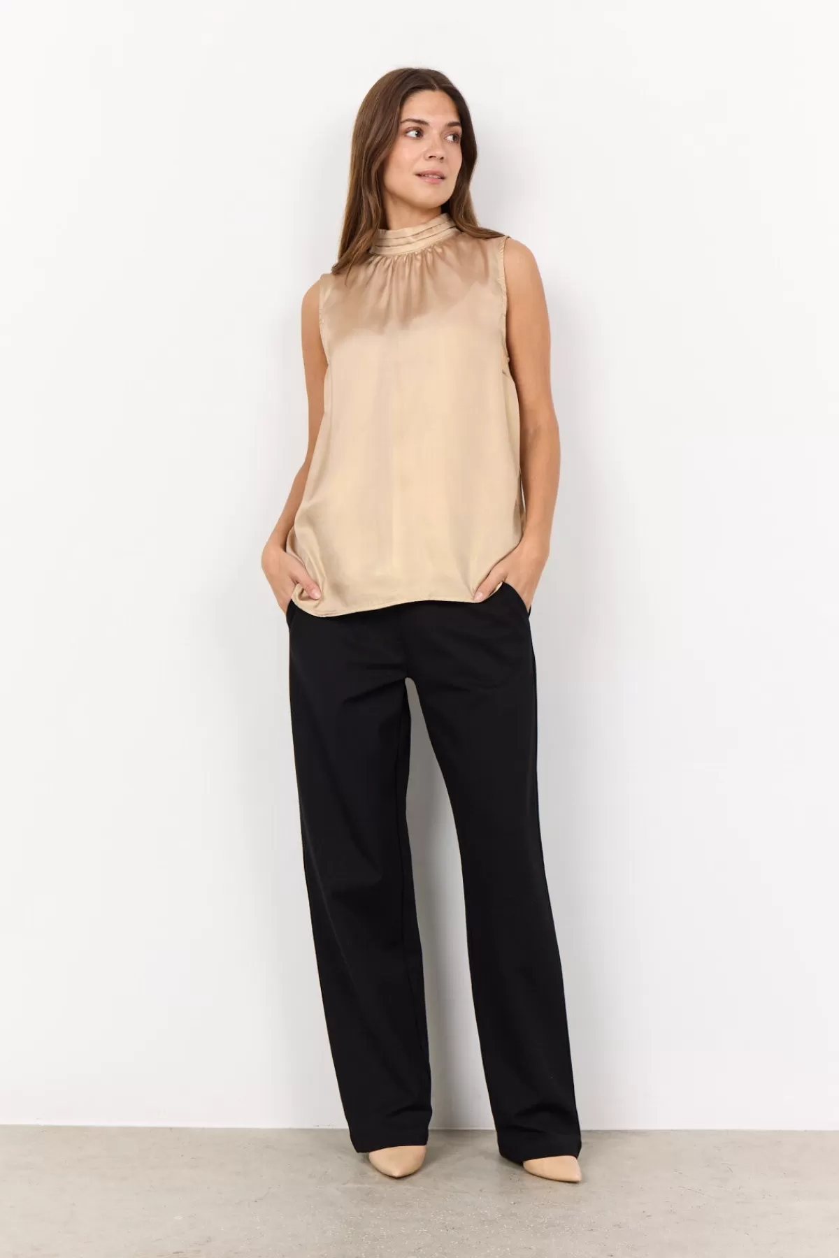 Soyaconcept T-Shirts And Tops-SC-CANDIE 1 Top Gold