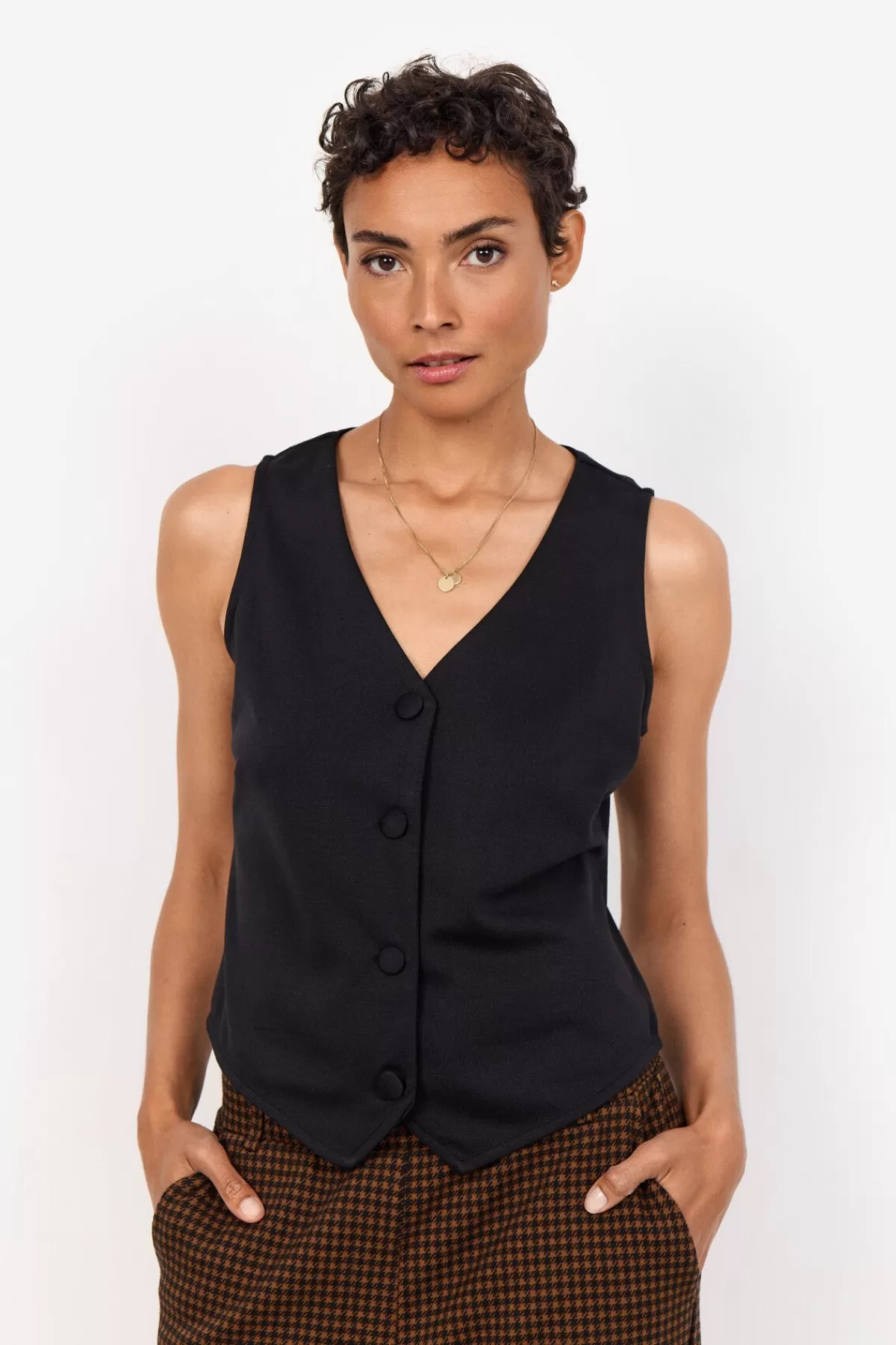 Soyaconcept T-Shirts And Tops | Blazers-SC-DANIELA 10 Waistcoat Black