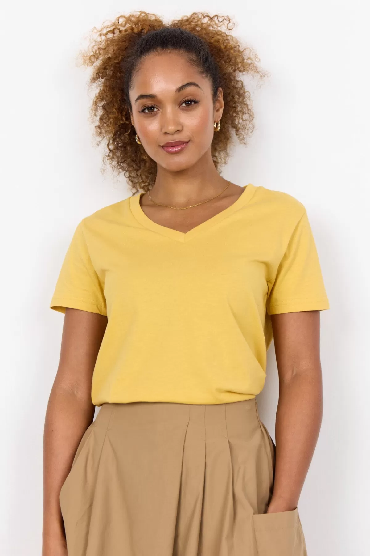 Soyaconcept T-Shirts And Tops-SC-DERBY 2 T-shirt Yellow