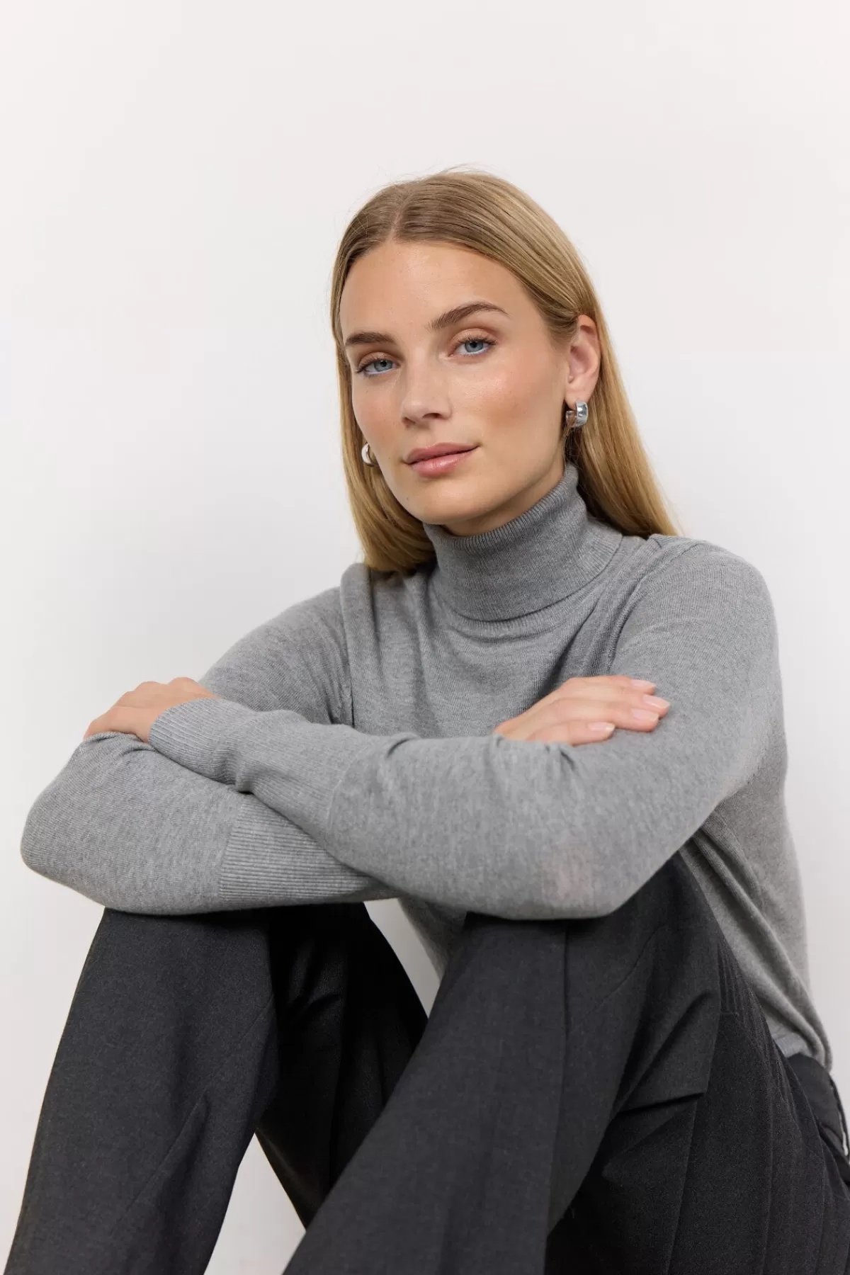 Soyaconcept Knitwear-SC-DOLLIE 145 Pullover Grey