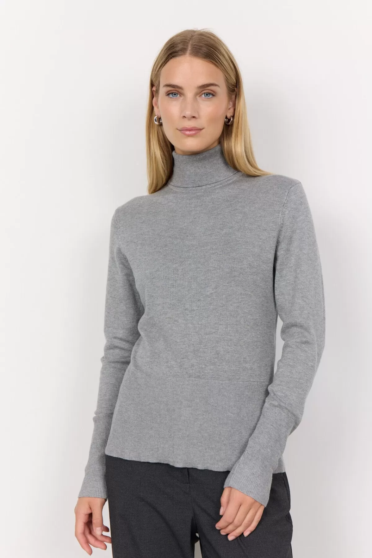 Soyaconcept Knitwear-SC-DOLLIE 145 Pullover Grey