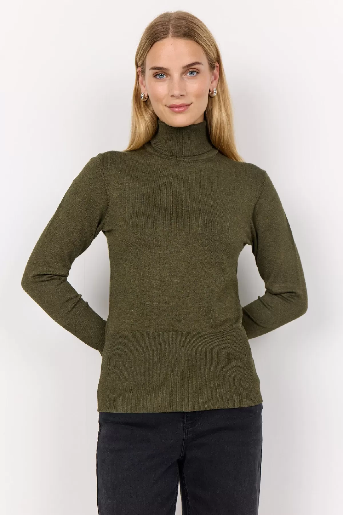 Soyaconcept Knitwear-SC-DOLLIE 145 Pullover Olive