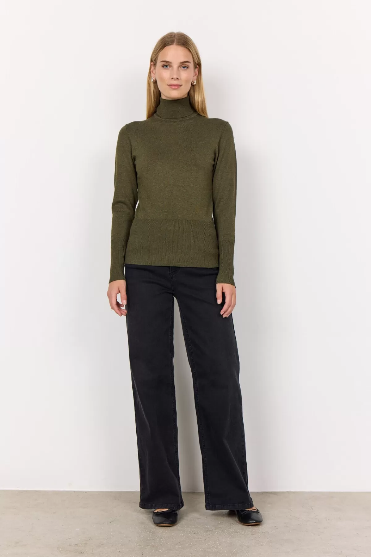 Soyaconcept Knitwear-SC-DOLLIE 145 Pullover Olive