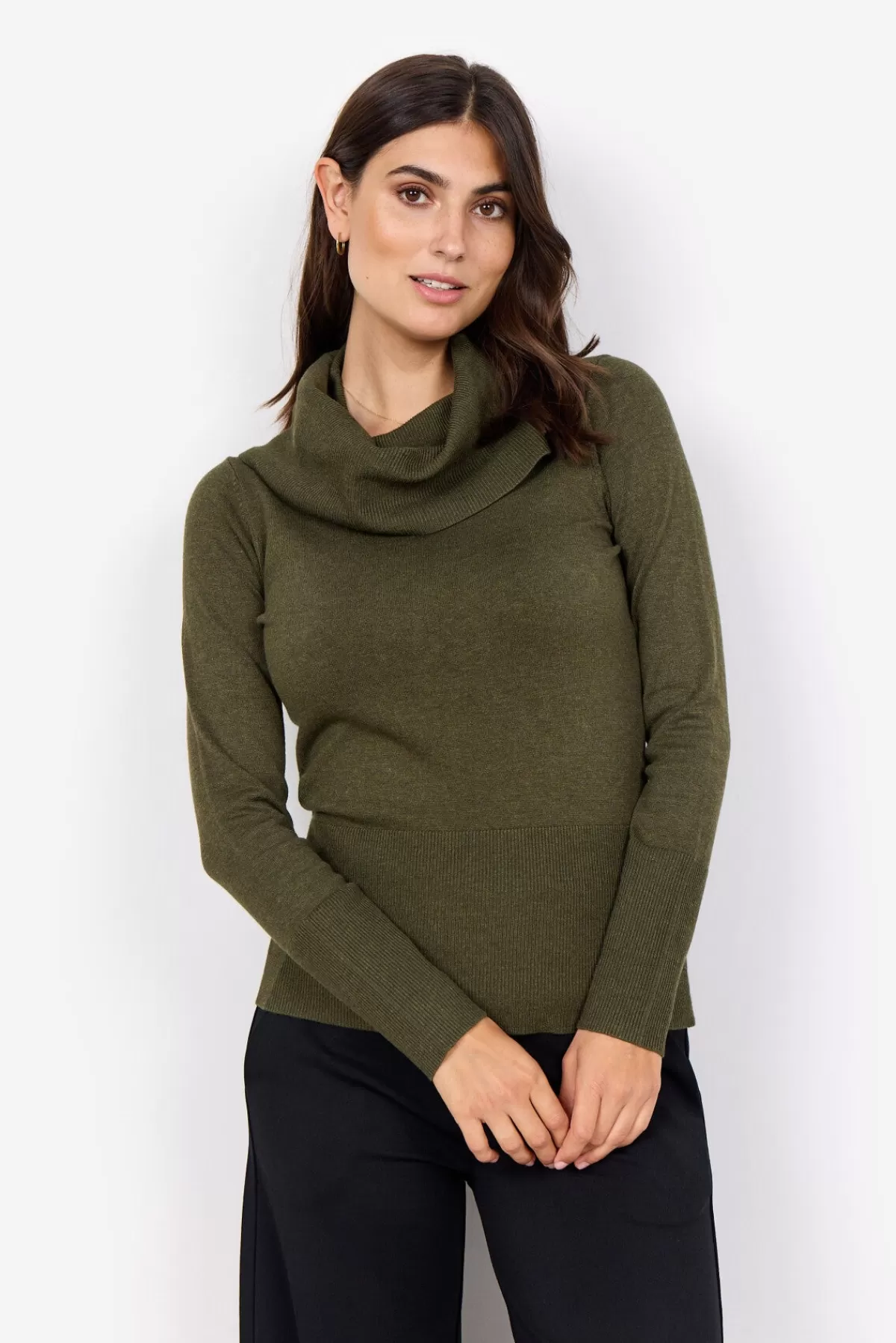 Soyaconcept Knitwear-SC-DOLLIE 305 Pullover Olive