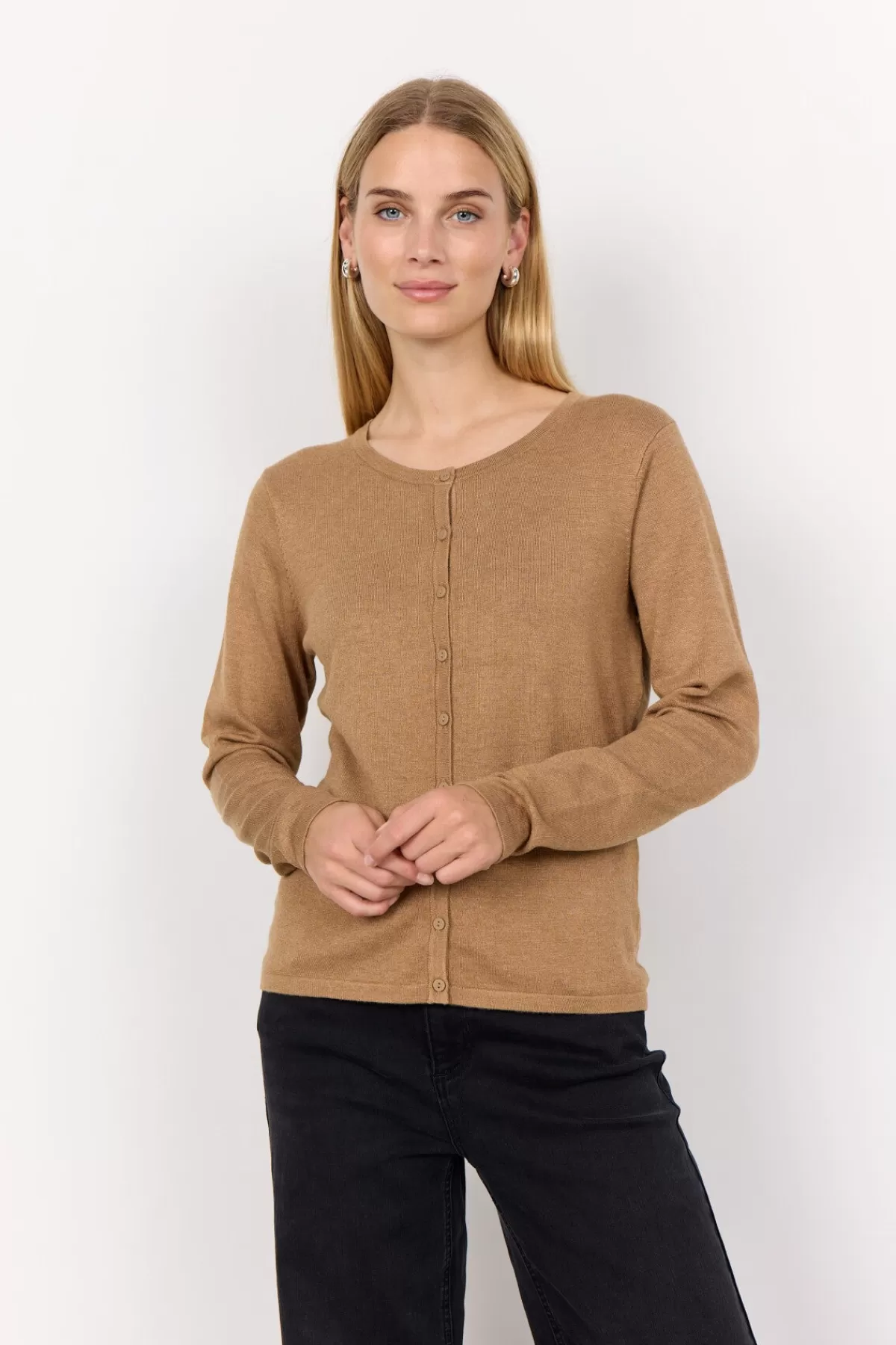 Soyaconcept Knitwear | Cardigans-SC-DOLLIE 446 Cardigan Camel