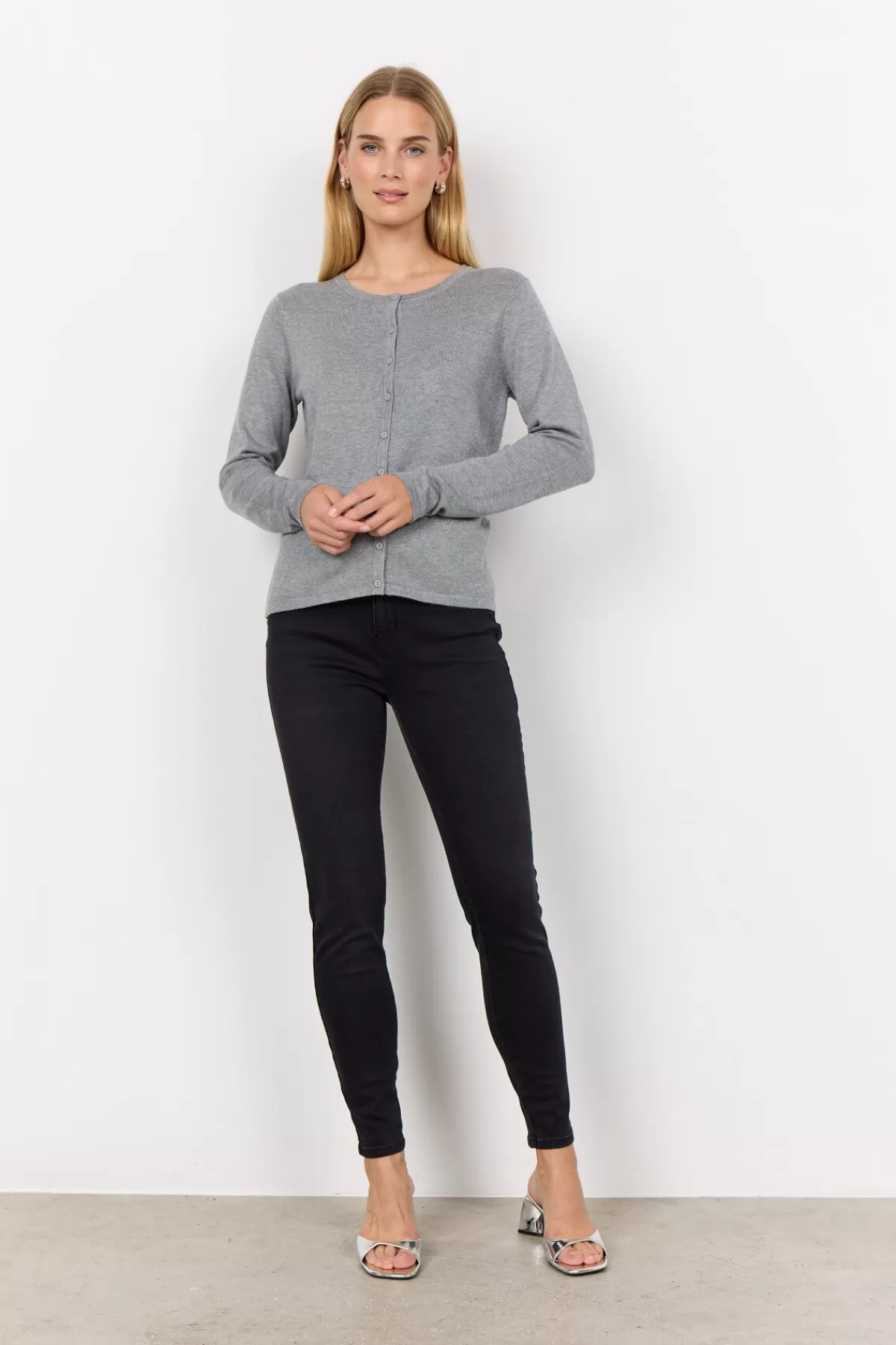 Soyaconcept Cardigans | Knitwear-SC-DOLLIE 446 Cardigan Grey