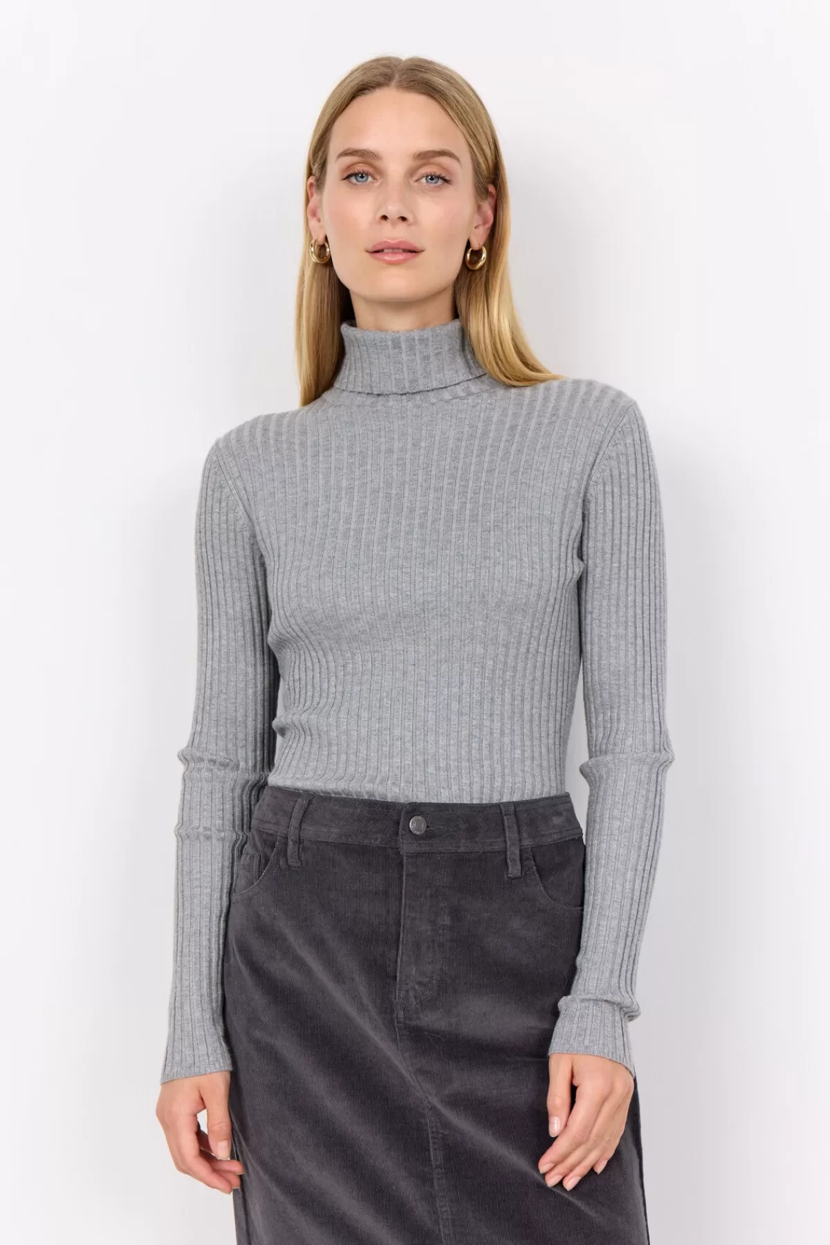 Soyaconcept Knitwear-SC-DOLLIE 483 Pullover Grey