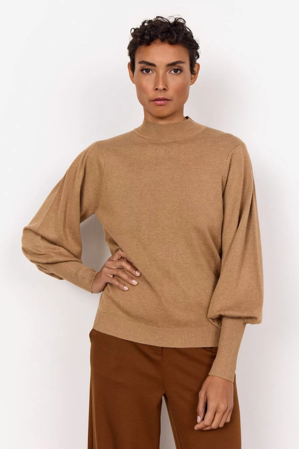 Soyaconcept Knitwear-SC-DOLLIE 666 Pullover Camel