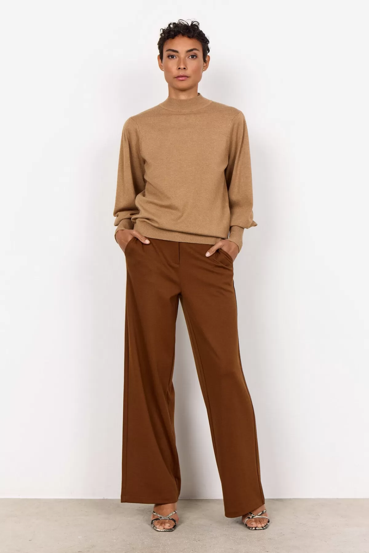 Soyaconcept Knitwear-SC-DOLLIE 666 Pullover Camel
