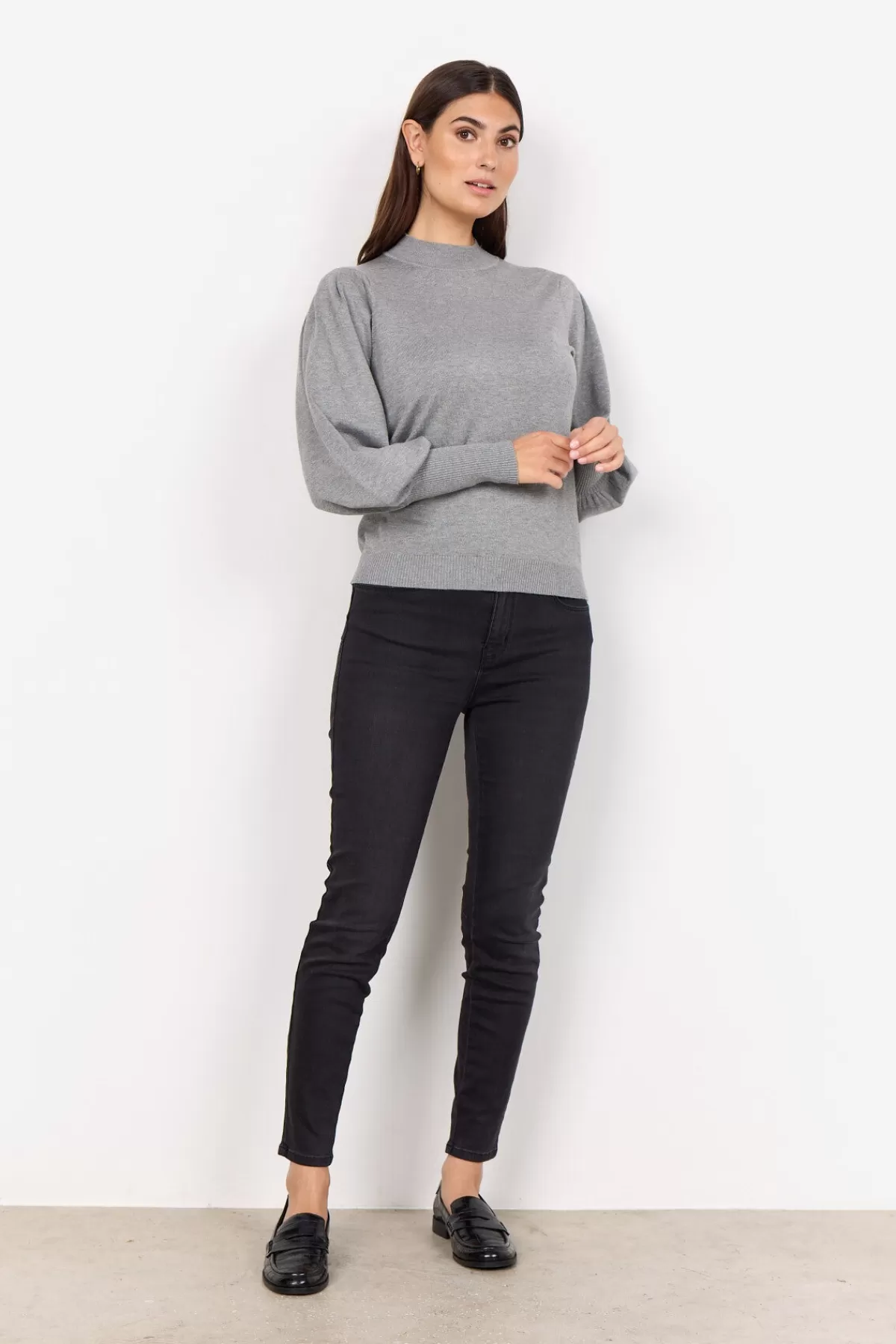 Soyaconcept Knitwear-SC-DOLLIE 666 Pullover Grey