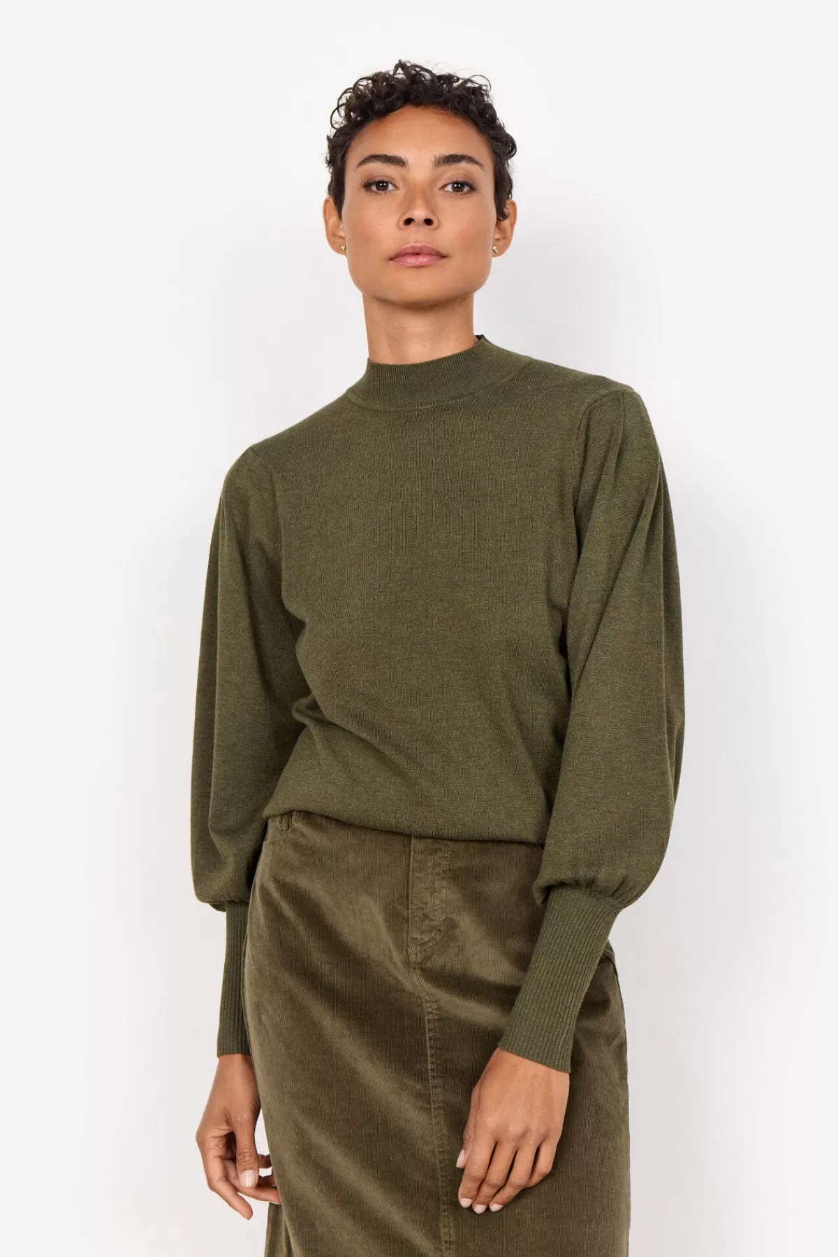 Soyaconcept Knitwear-SC-DOLLIE 666 Pullover Olive