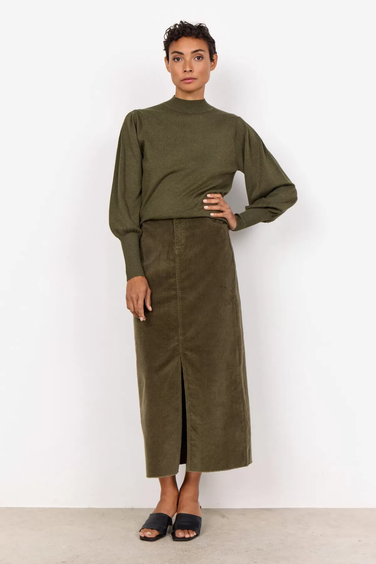 Soyaconcept Knitwear-SC-DOLLIE 666 Pullover Olive