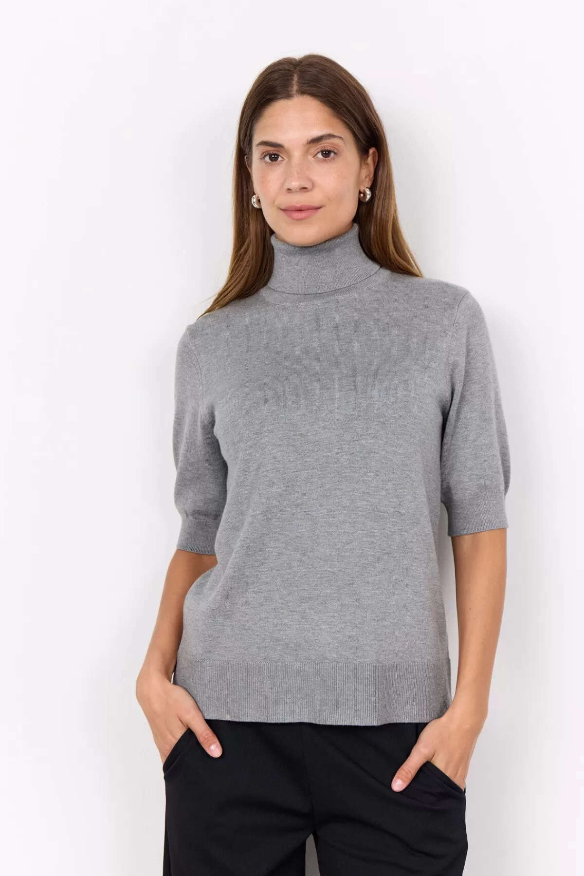 Soyaconcept Knitwear-SC-DOLLIE 740 Pullover Grey