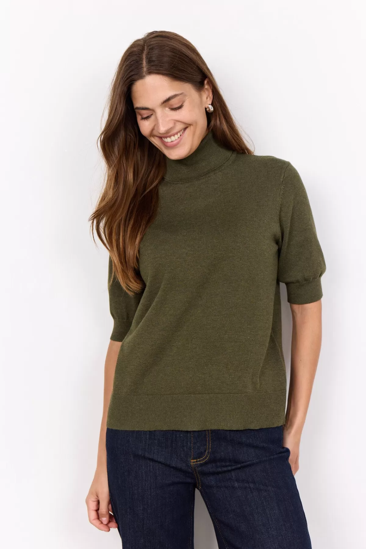 Soyaconcept Knitwear-SC-DOLLIE 740 Pullover Olive