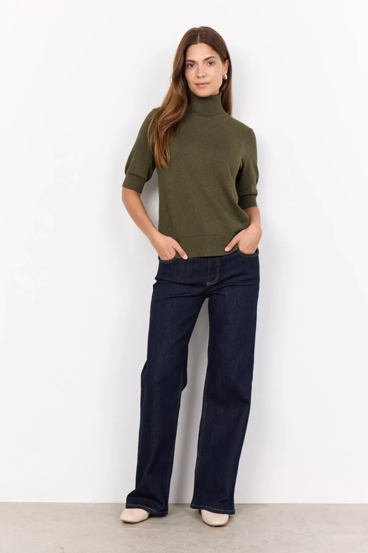 Soyaconcept Knitwear-SC-DOLLIE 740 Pullover Olive
