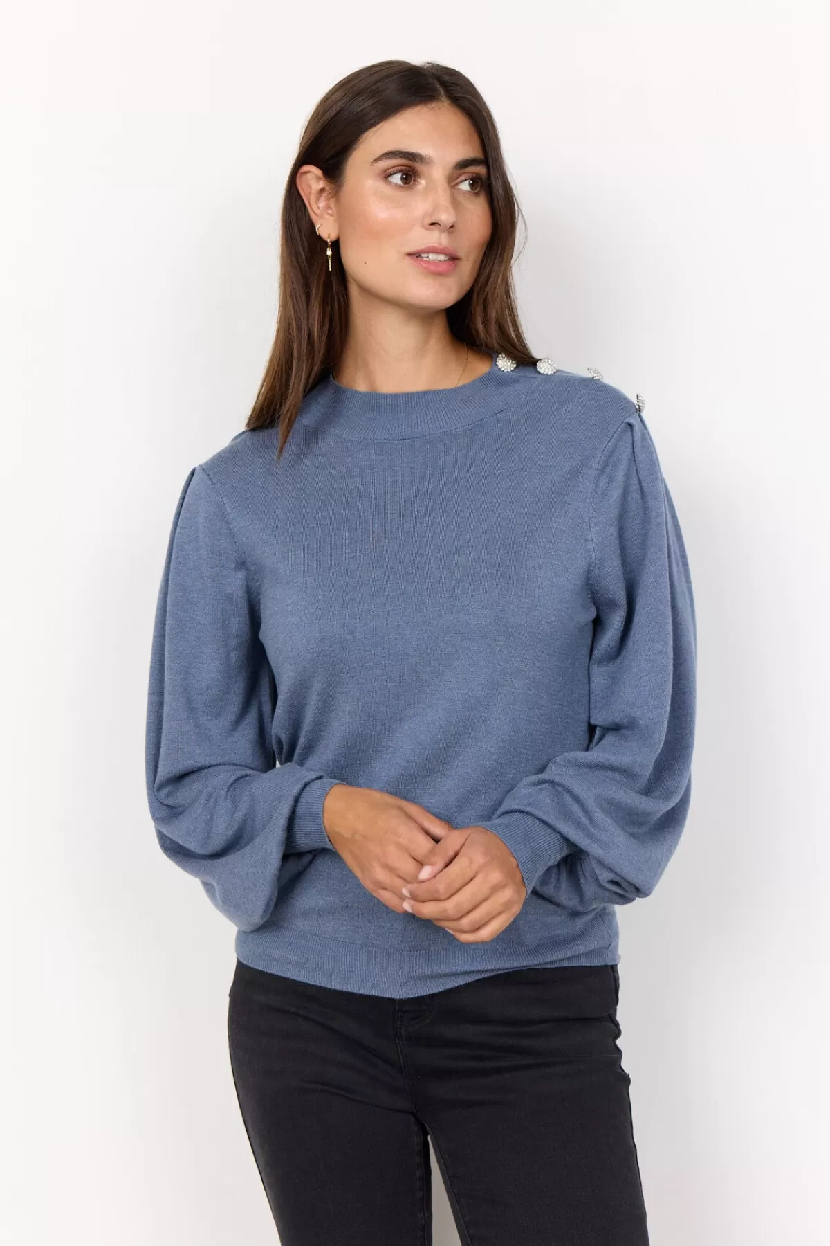Soyaconcept Knitwear-SC-DOLLIE 745 Pullover Blue