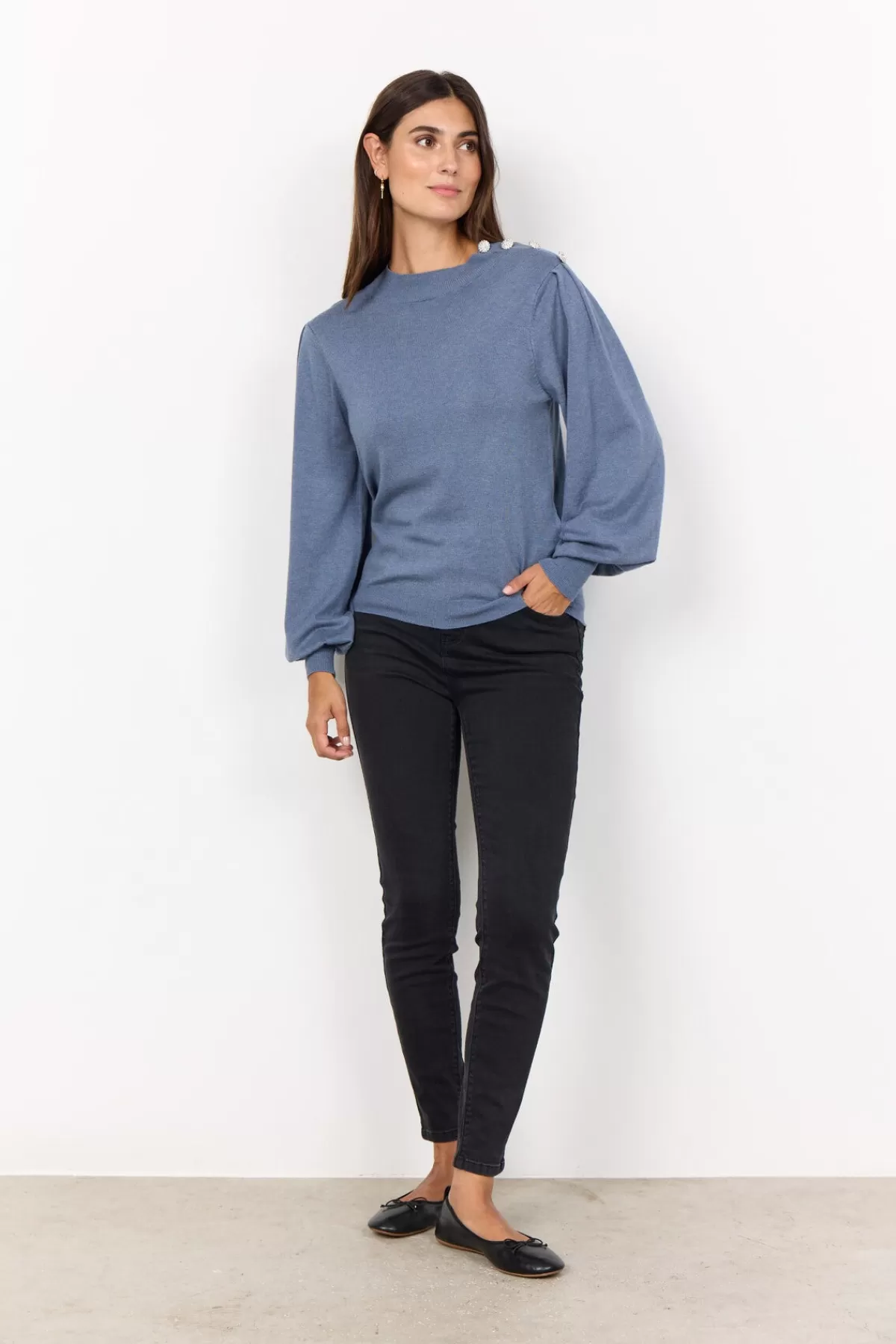 Soyaconcept Knitwear-SC-DOLLIE 745 Pullover Blue