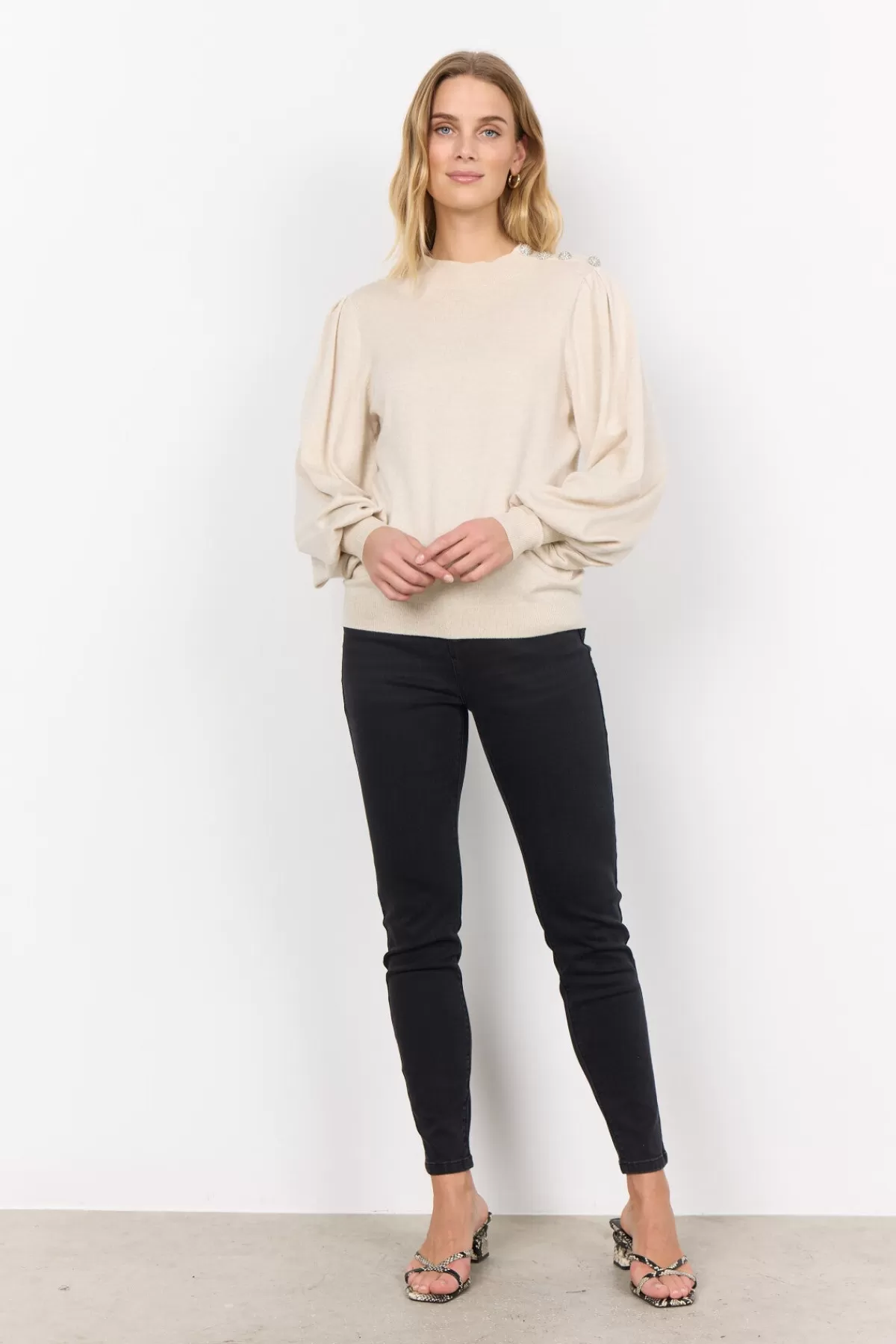 Soyaconcept Knitwear-SC-DOLLIE 745 Pullover Cream