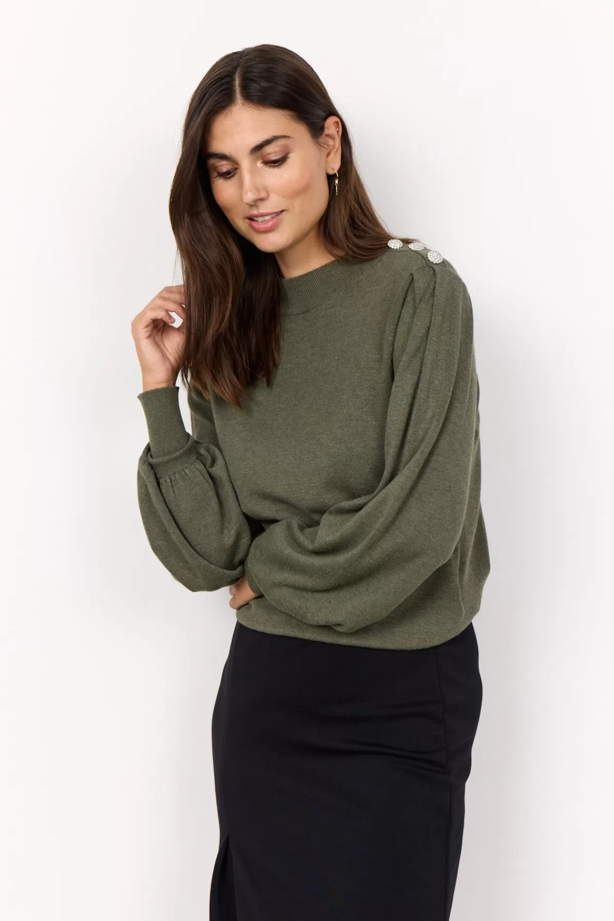 Soyaconcept Knitwear-SC-DOLLIE 745 Pullover Dark green