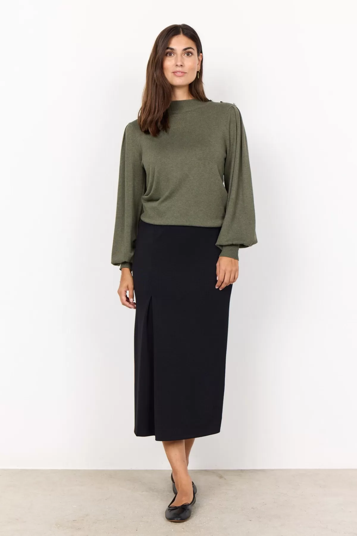 Soyaconcept Knitwear-SC-DOLLIE 745 Pullover Dark green