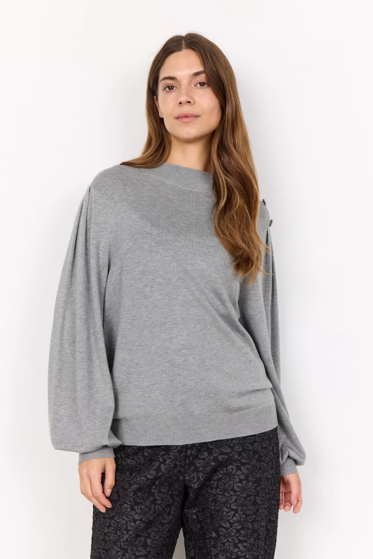 Soyaconcept Knitwear-SC-DOLLIE 745 Pullover Grey