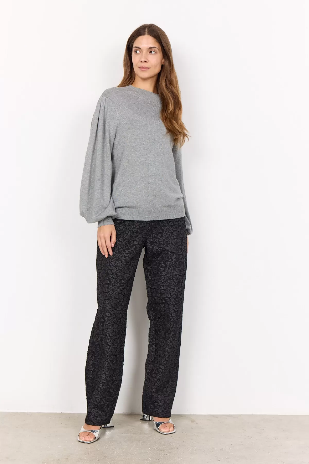 Soyaconcept Knitwear-SC-DOLLIE 745 Pullover Grey