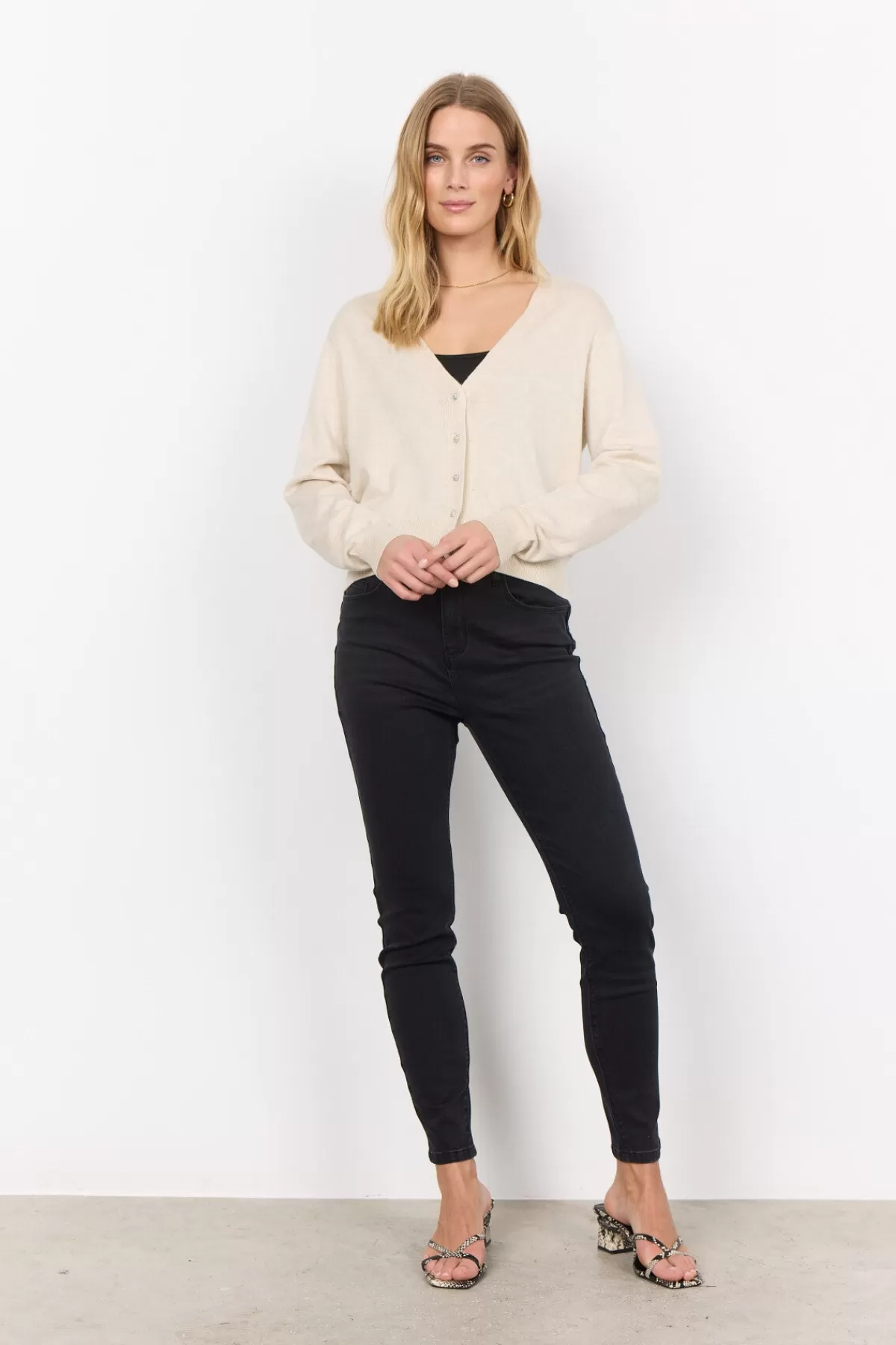 Soyaconcept Knitwear | Cardigans-SC-DOLLIE 746 Cardigan Cream