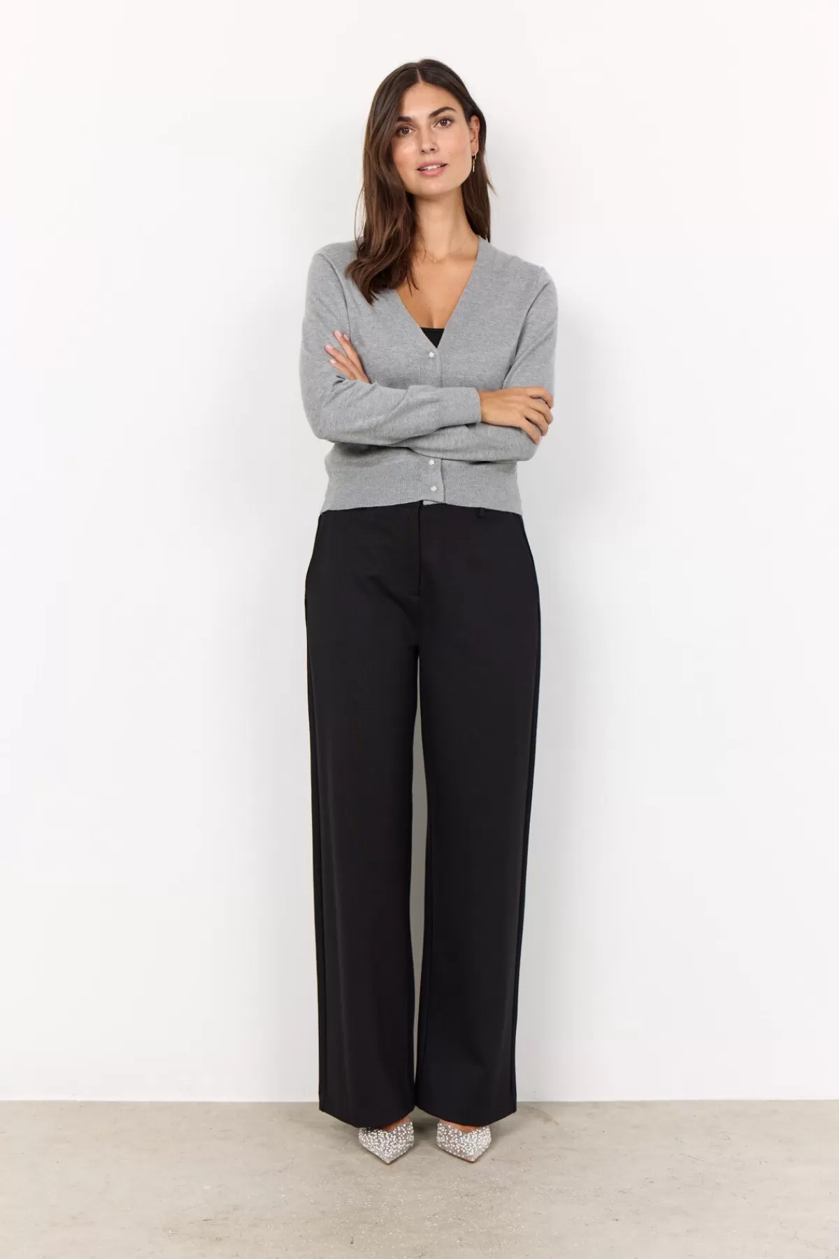 Soyaconcept Knitwear | Cardigans-SC-DOLLIE 746 Cardigan Grey